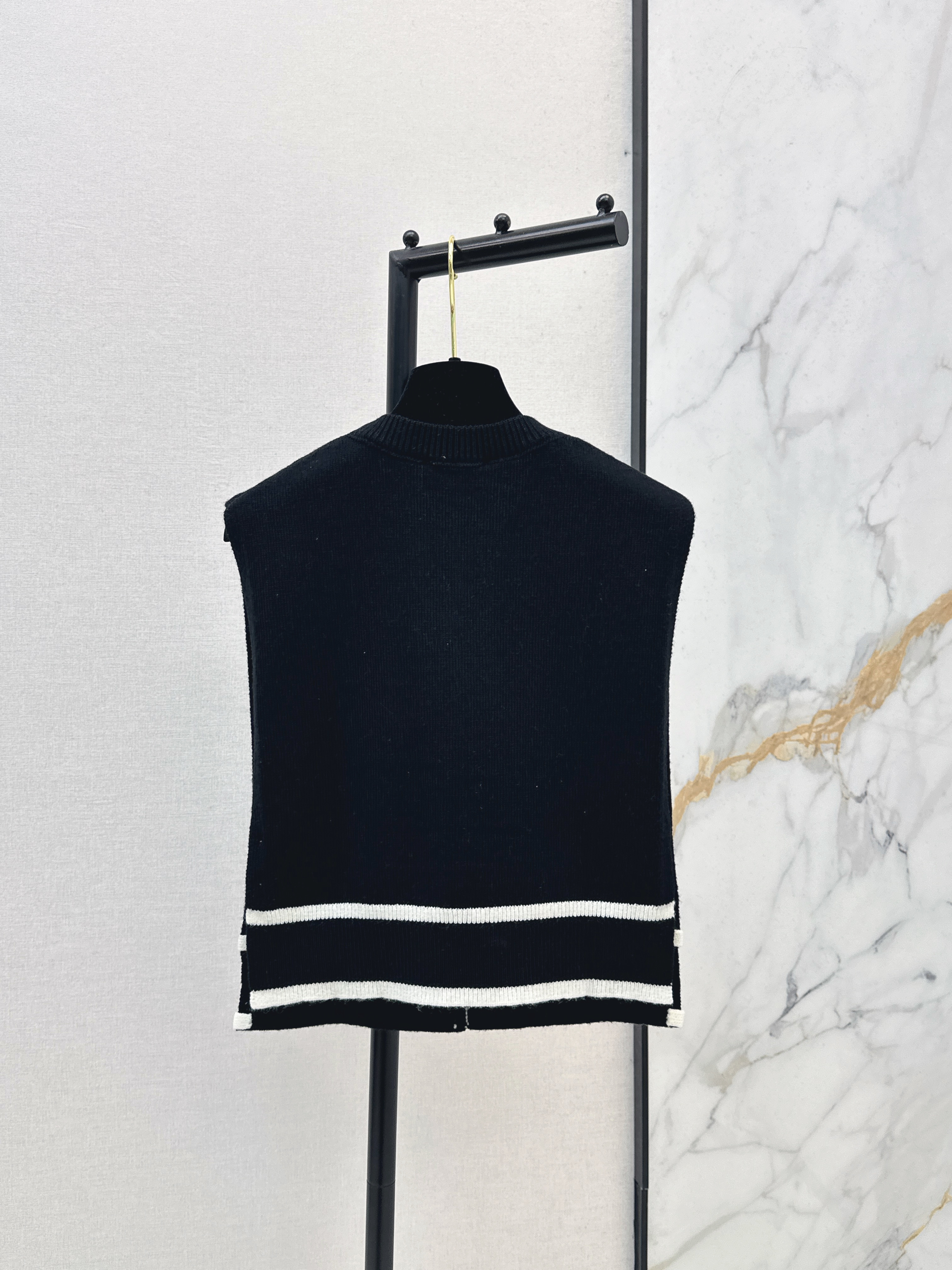 Chan 26ss jacquard knit vest