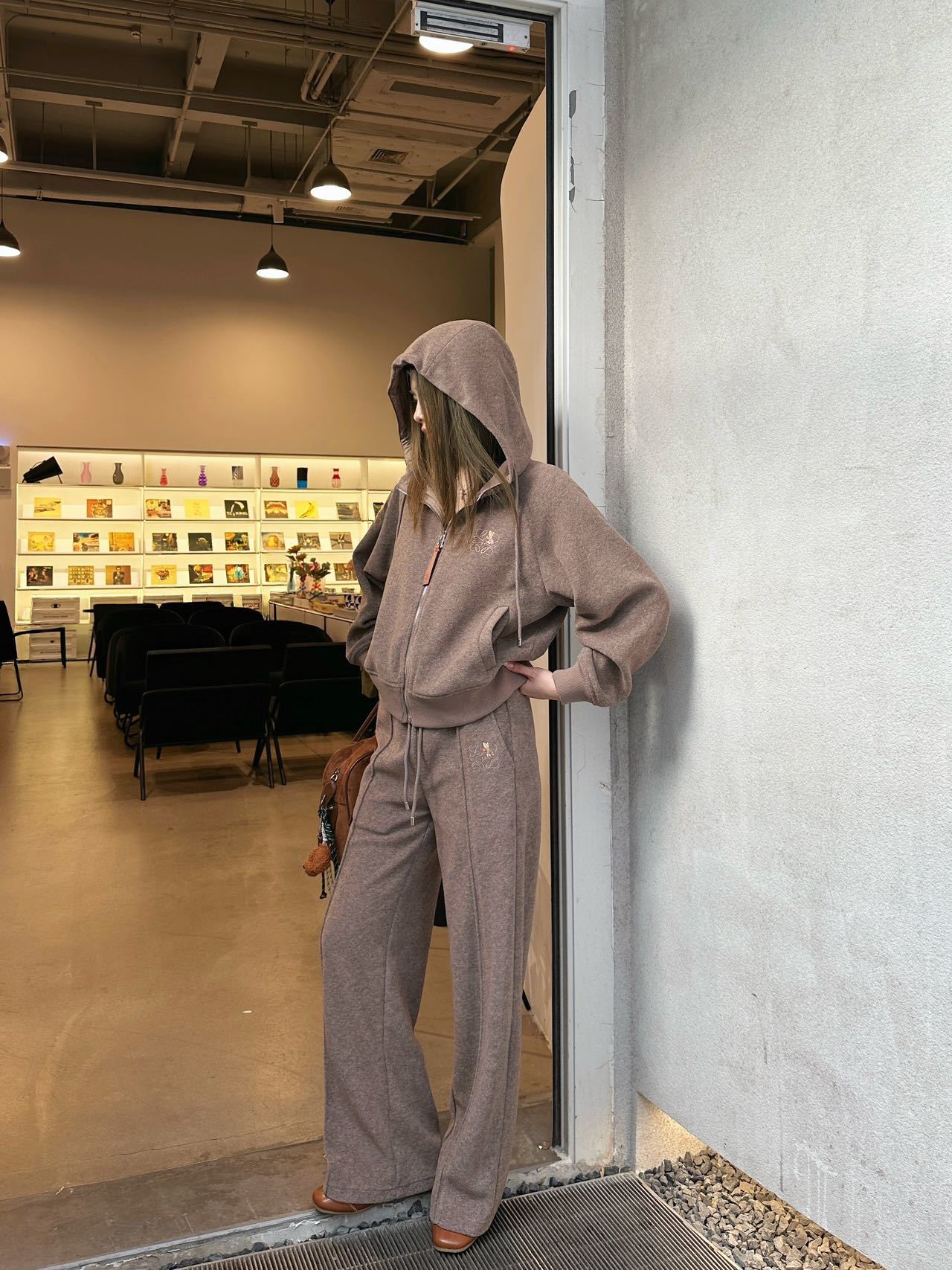 Loe 26ss outfit sets hooded jacket +pant