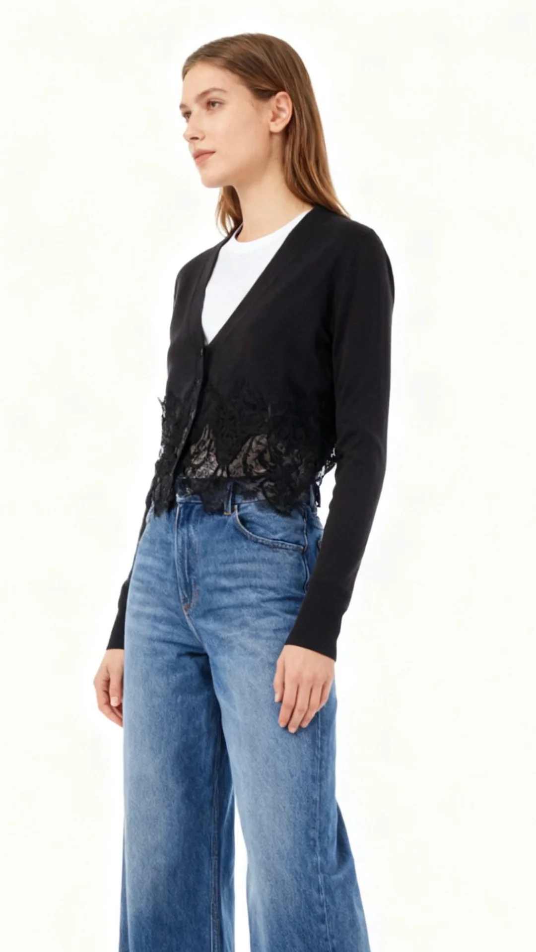 ES 26ss lace contract cardigan