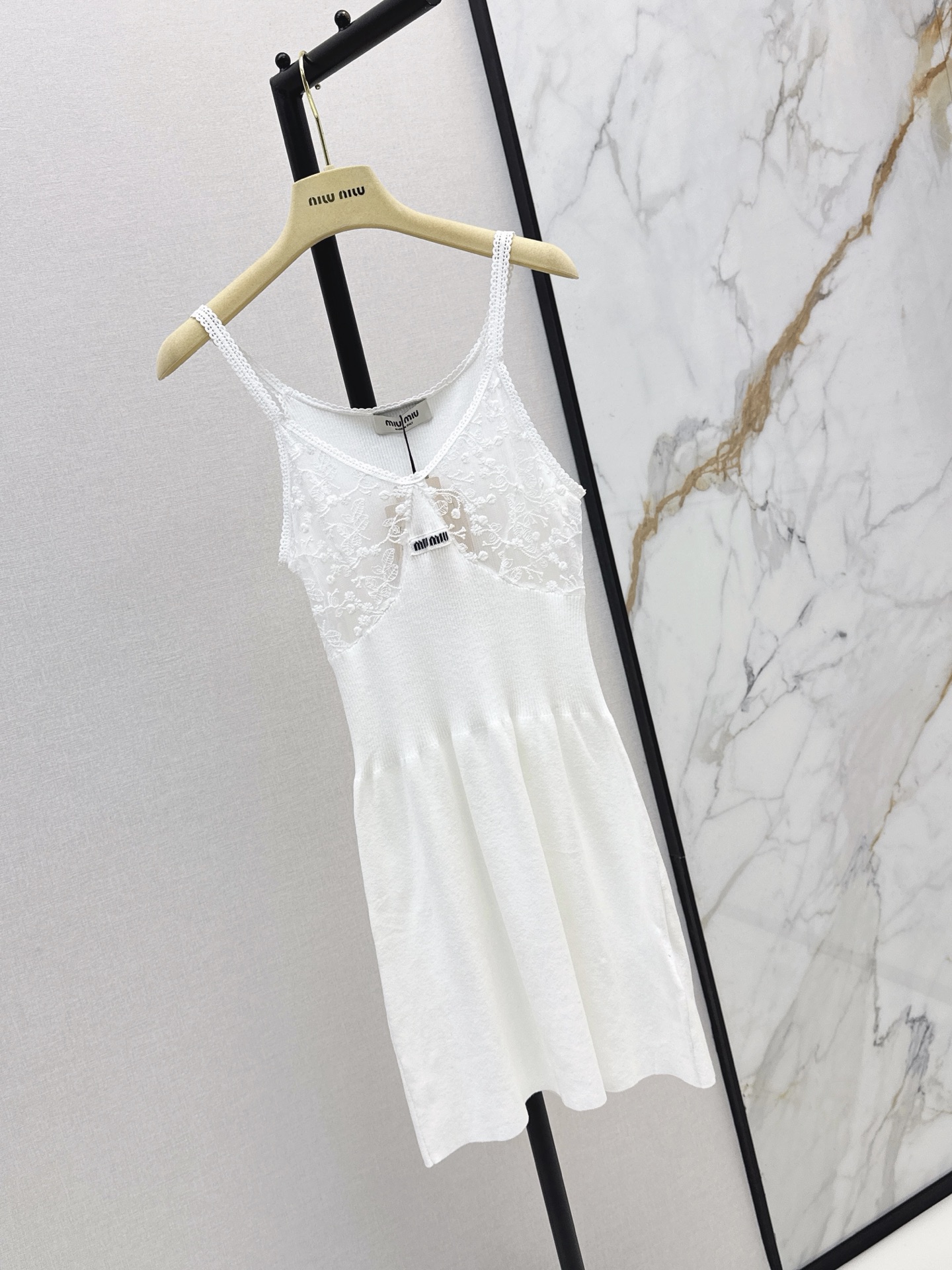 Miu 26ss lace slip dress