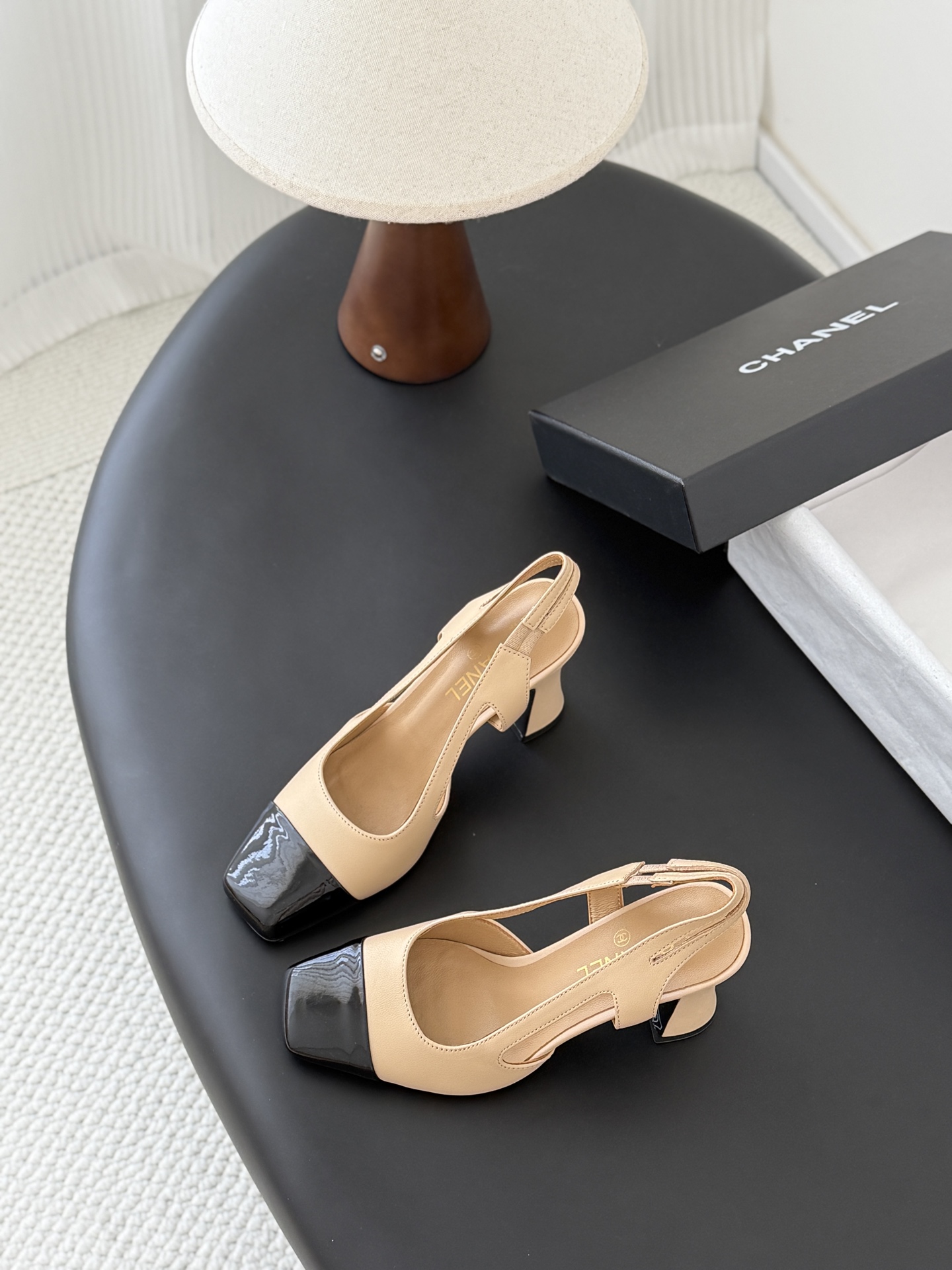Chan 26K slingback heel mary janes