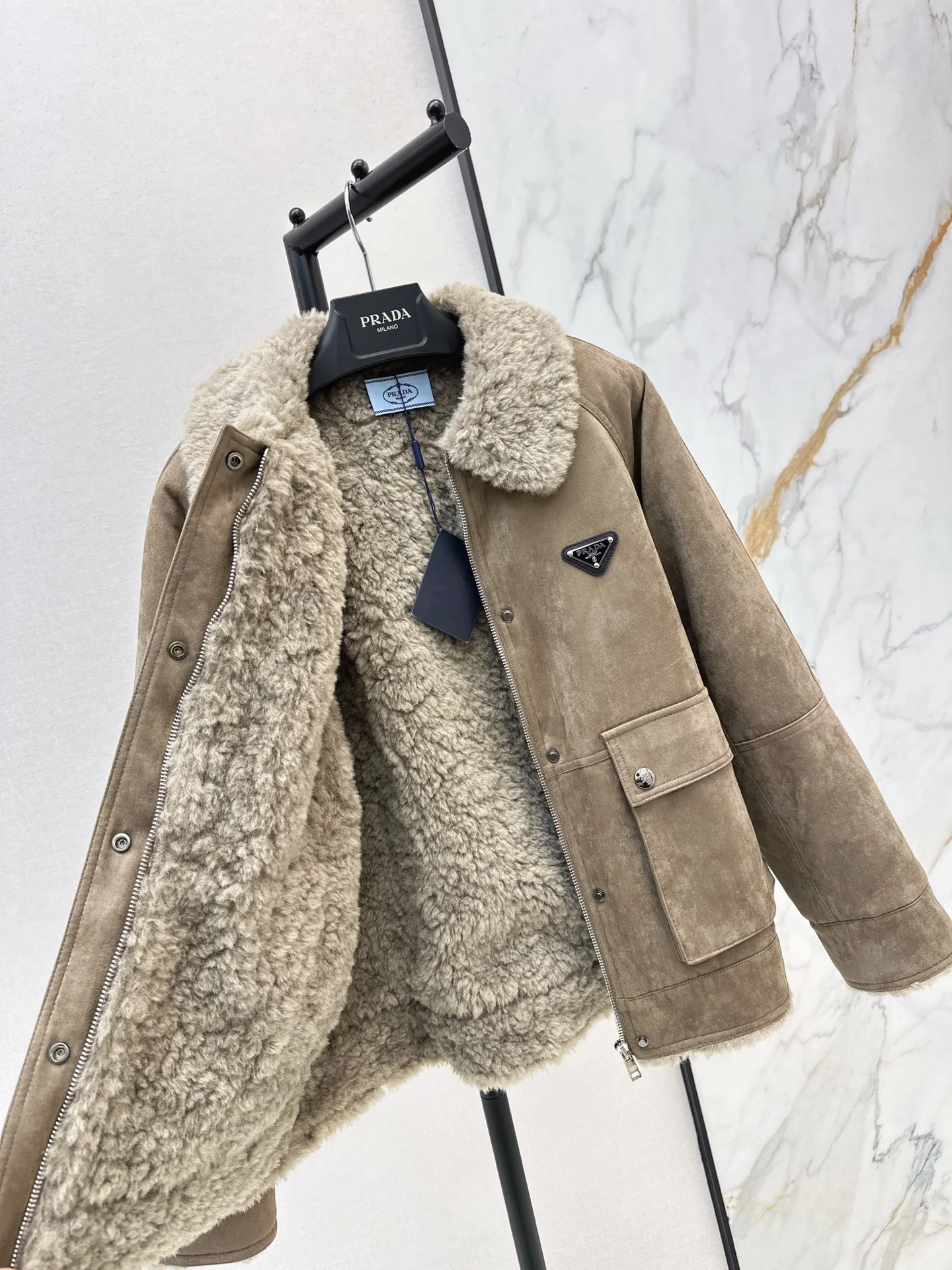 Prad 25fw suede jacket