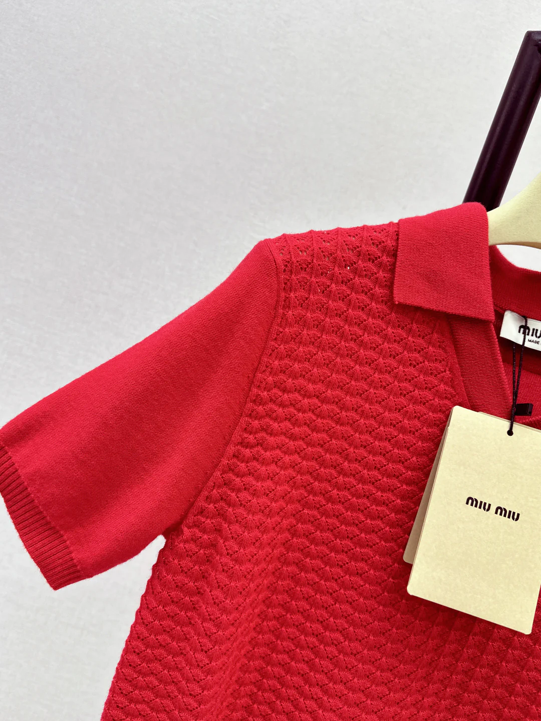 Miu 26ss knit polo shirts