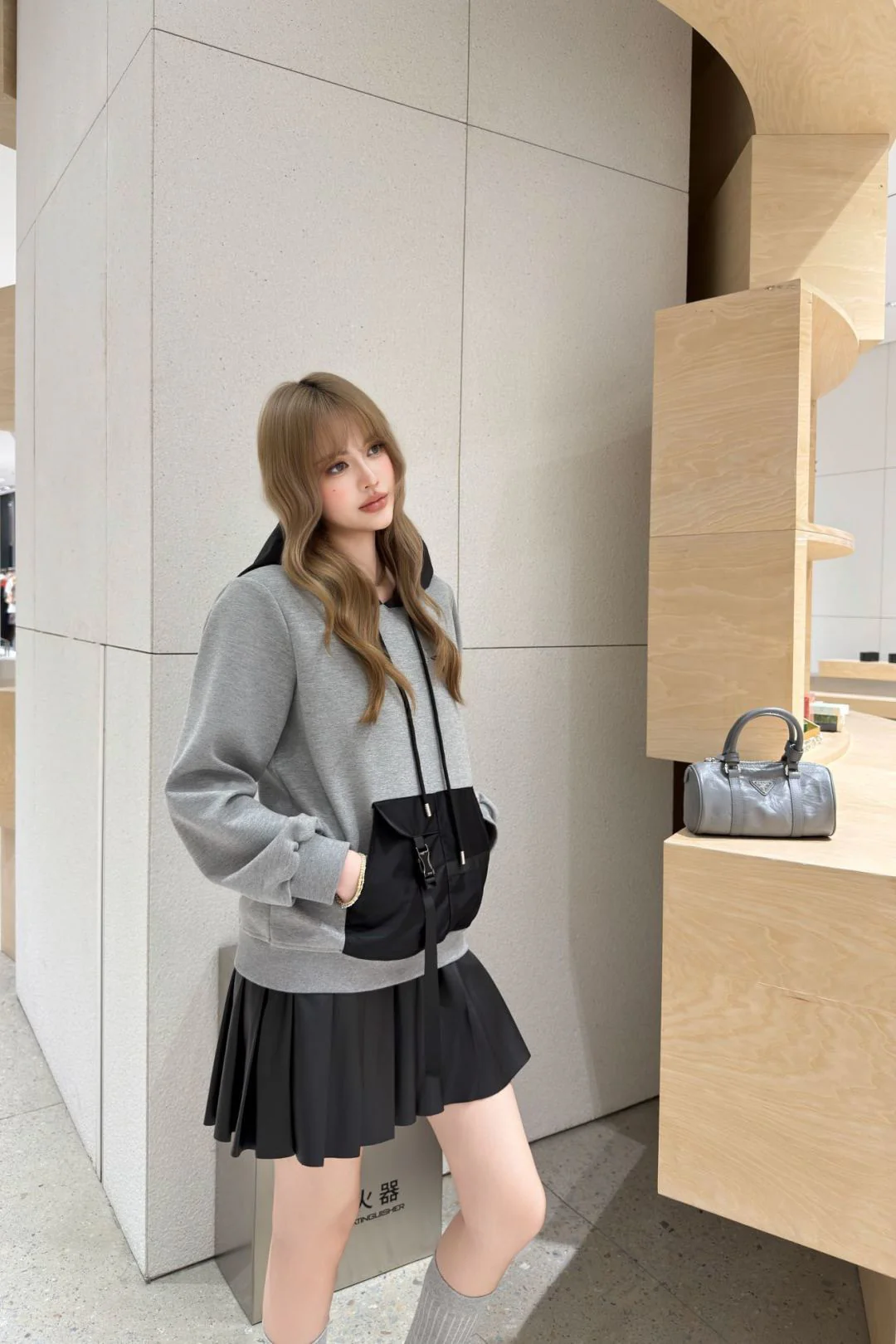 Prad 26ss drawstring hoodie