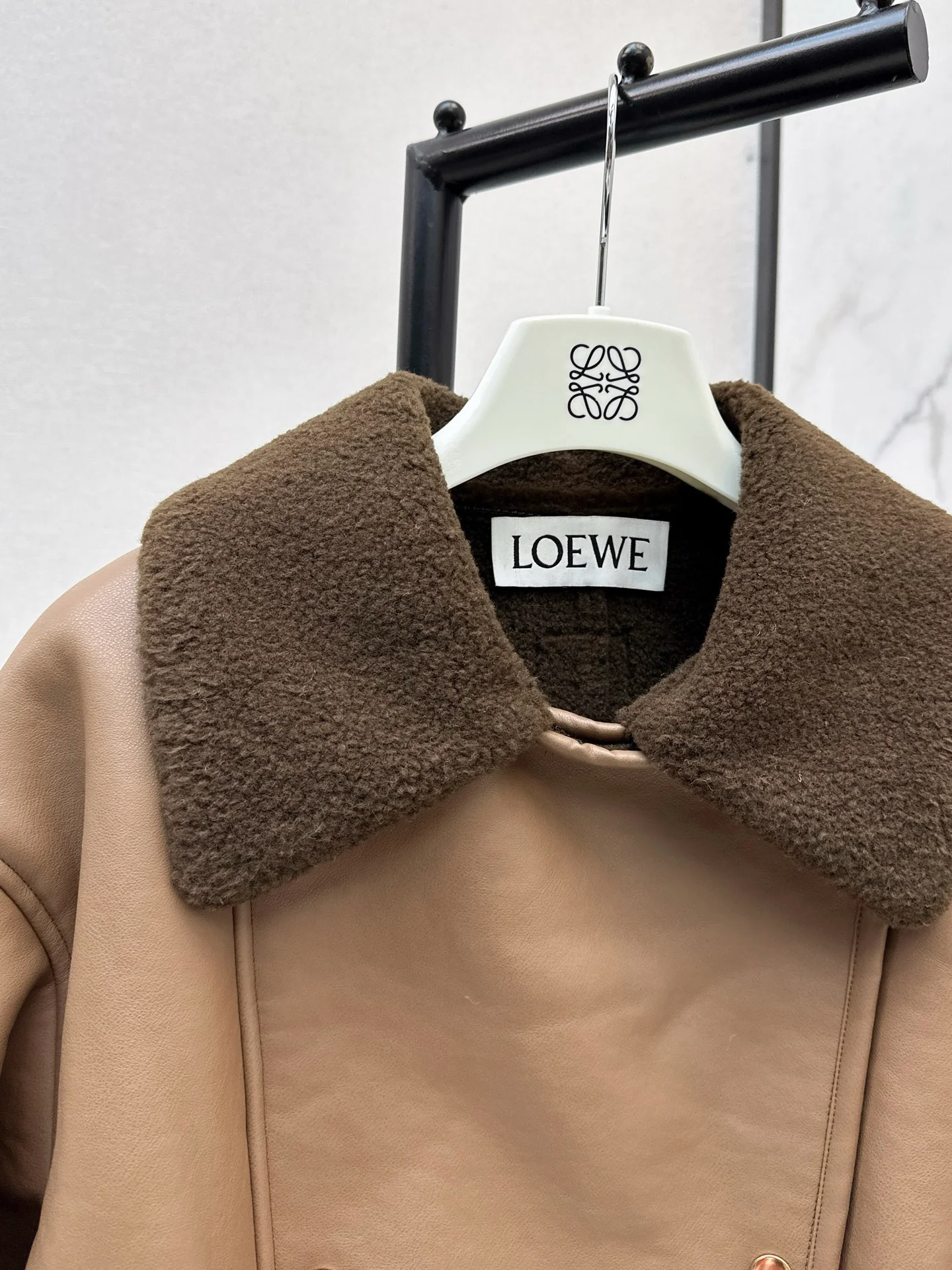 Loe 25fw lamb fleece biker