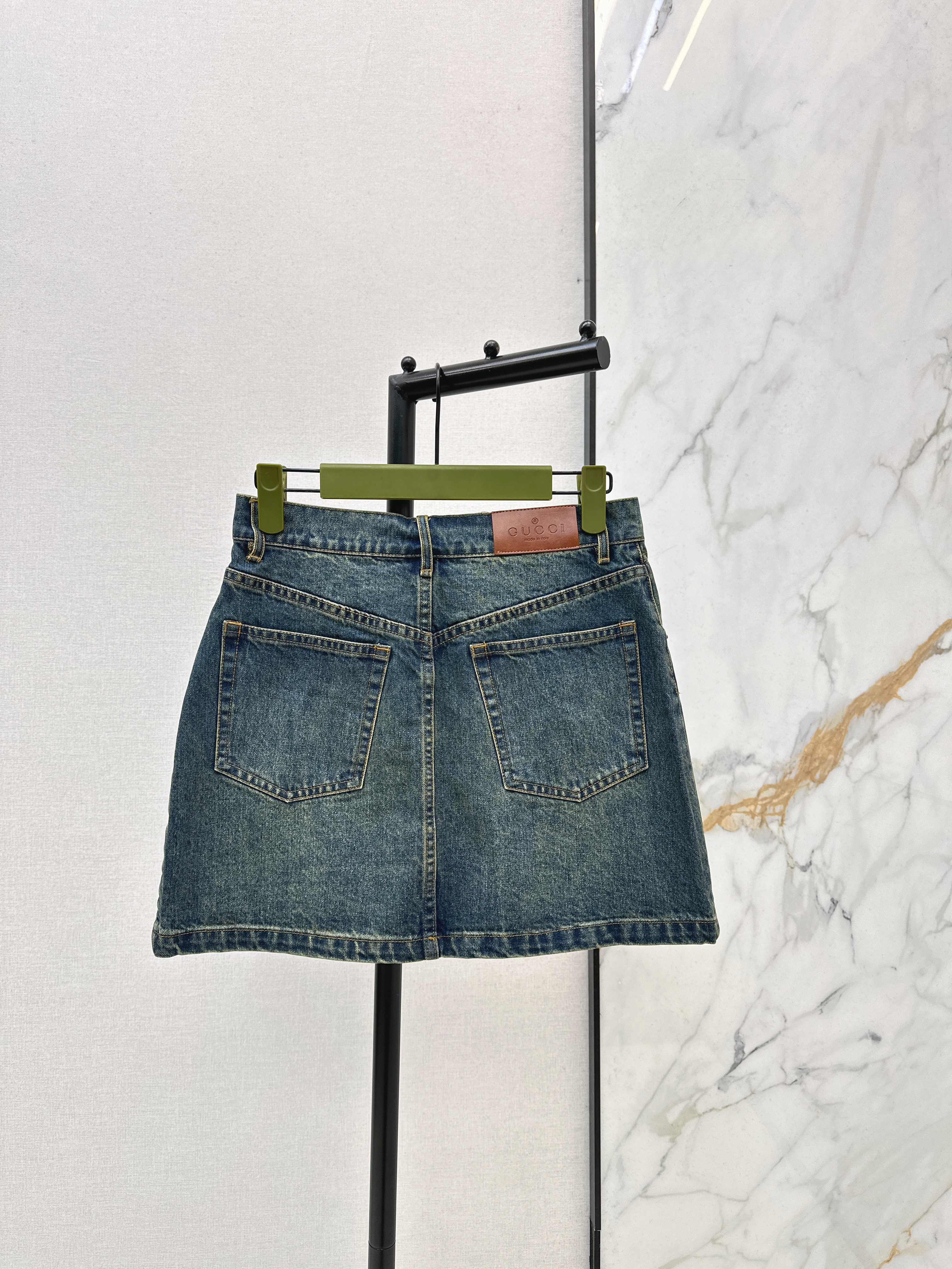 Guc 26ss denim skirt