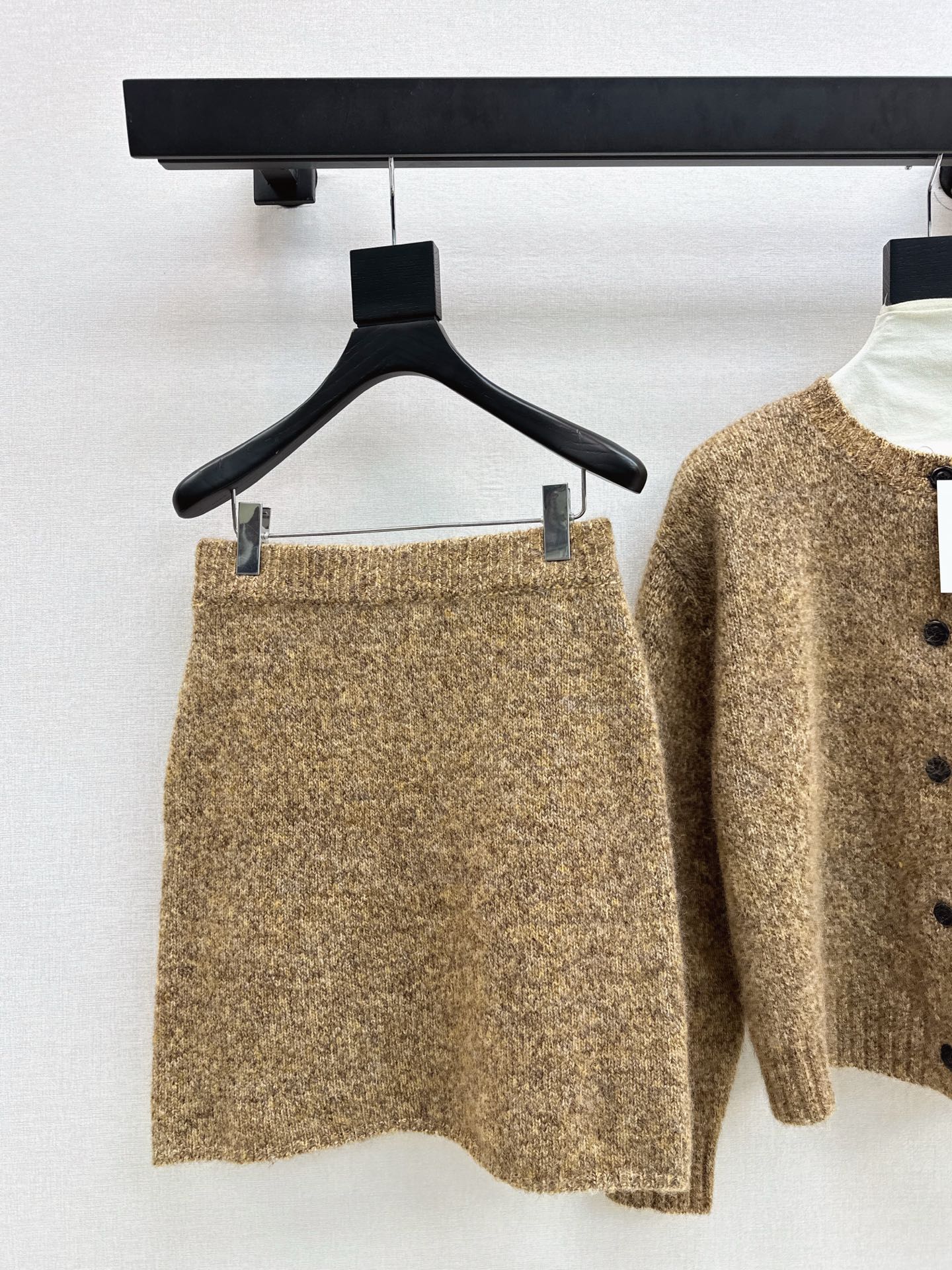 Bott 25fw wool cardigan skirts outfit sets