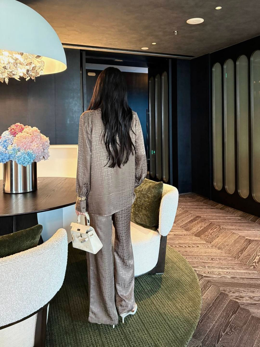 Her 26ss jacquard silk shirt