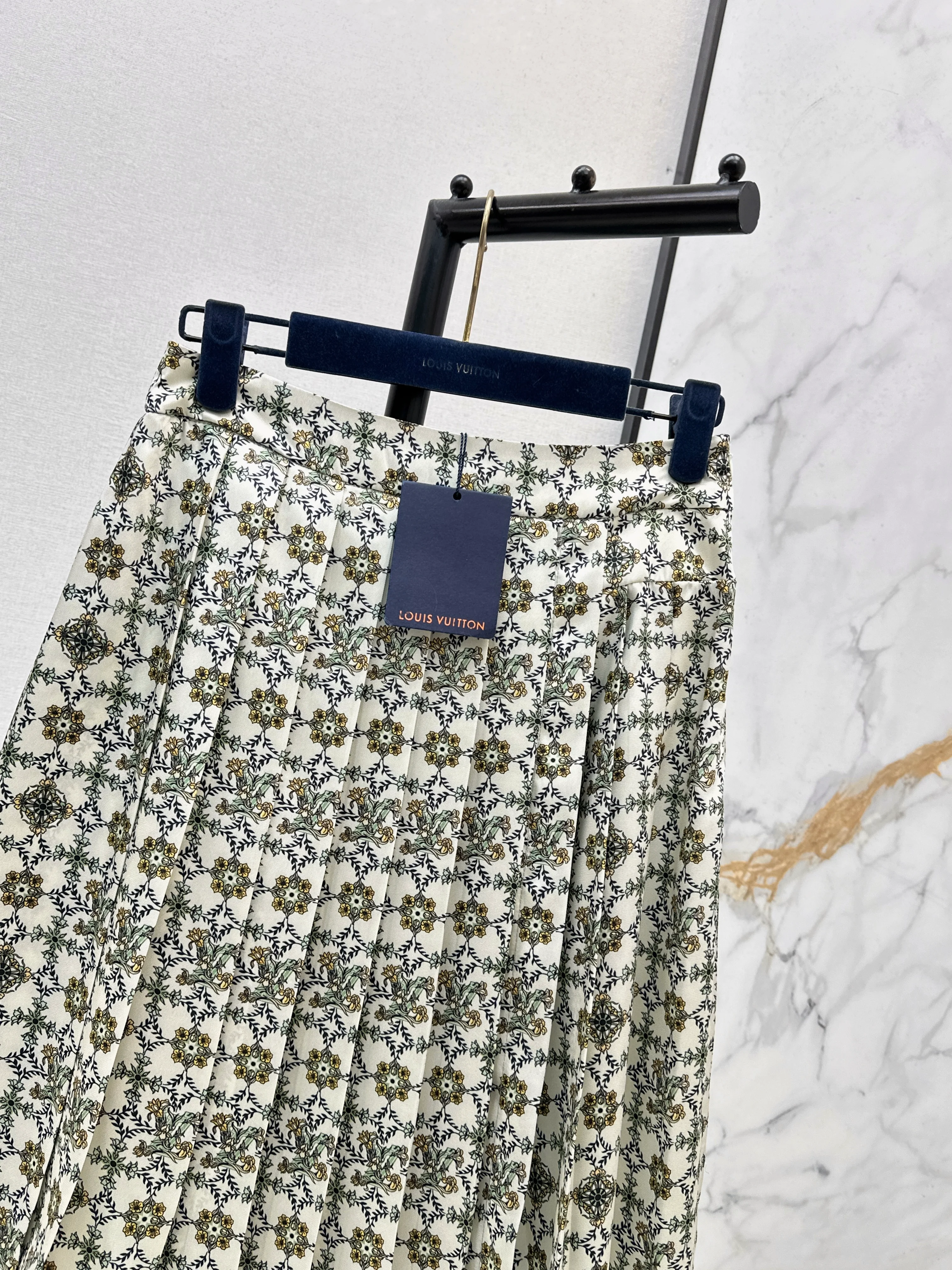 Louis 26ss print pleated skirts