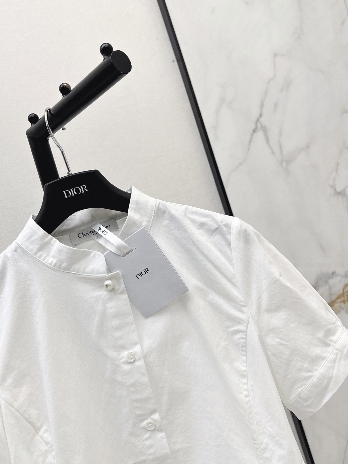 CD 26ss bee embroidery belted shirt