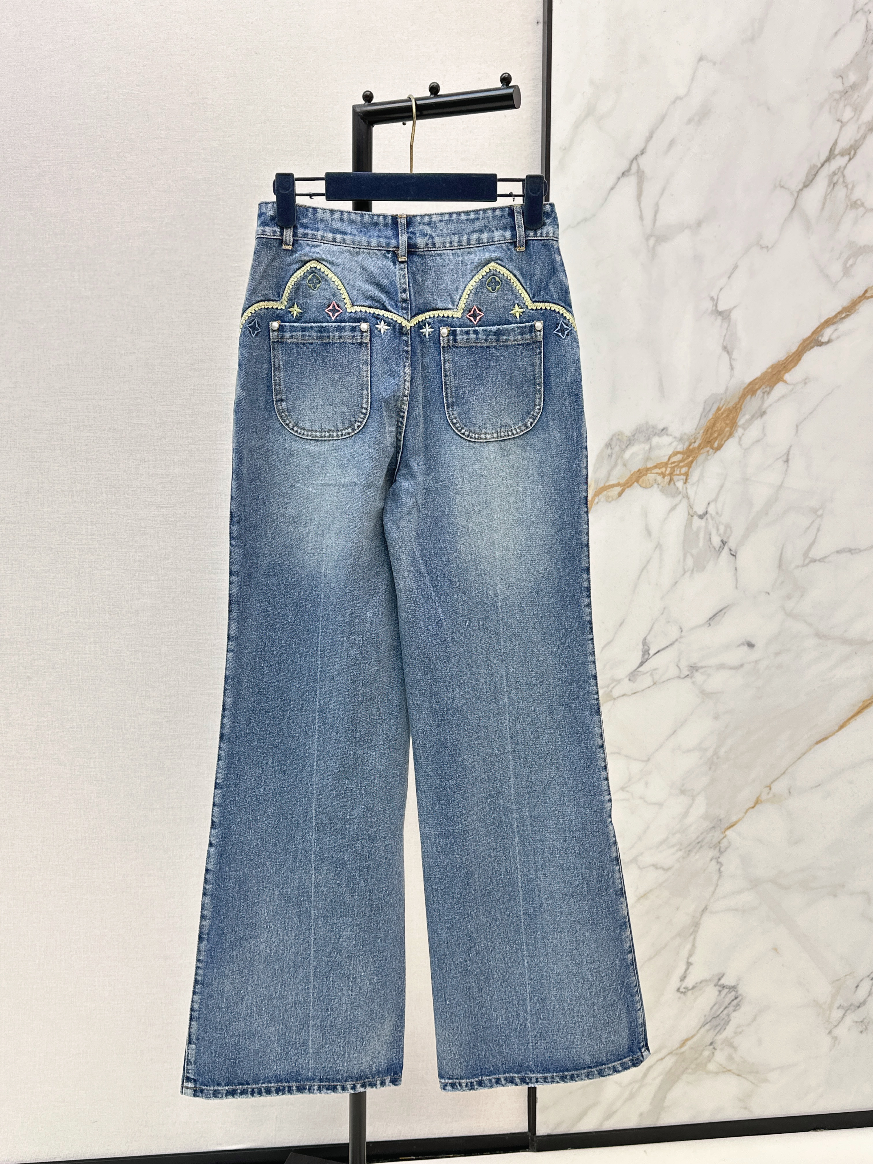 Lous 26ss embroidery jeans