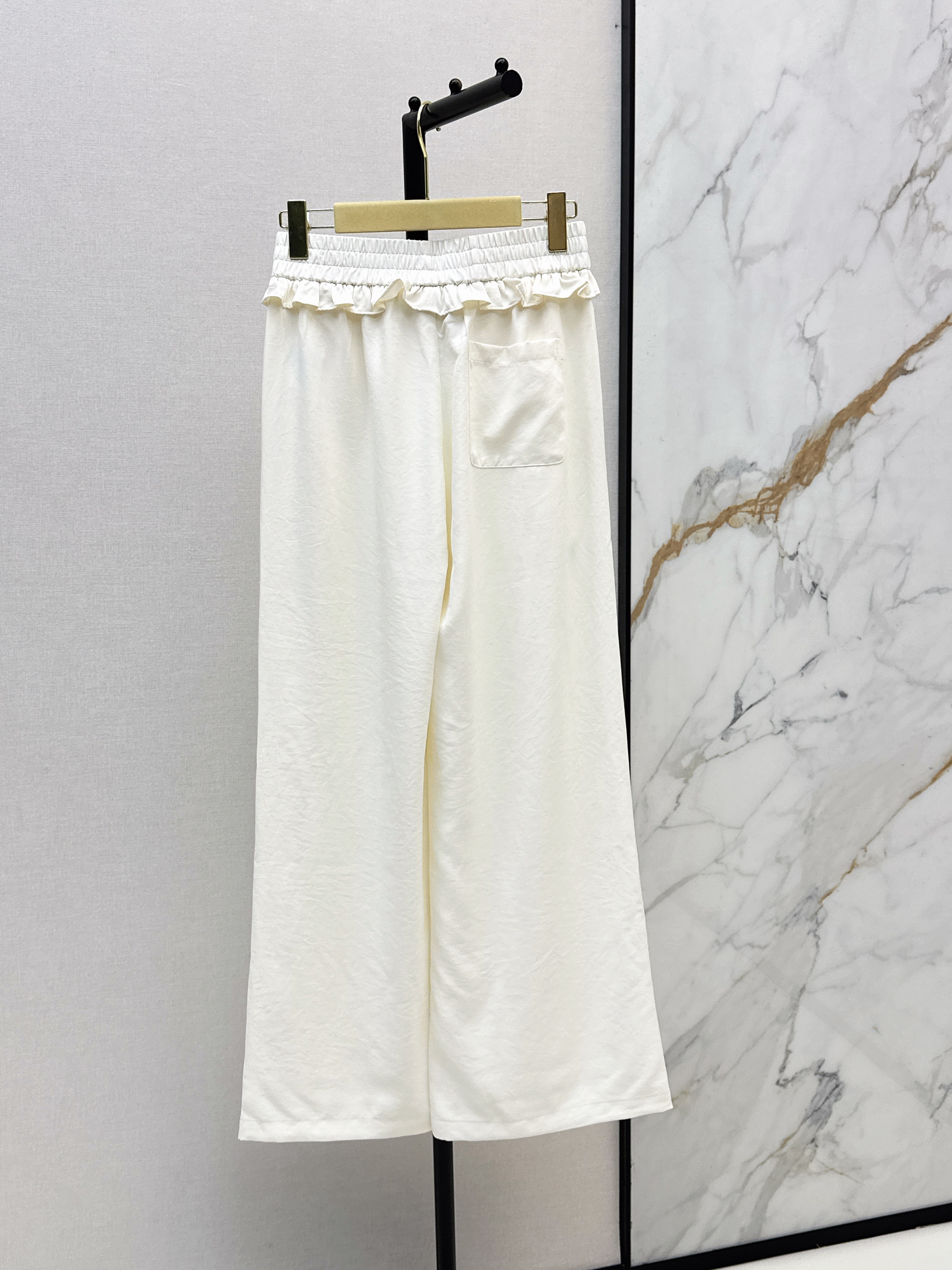 Miu 26SS Elastic-Waist Wide-Leg Pants