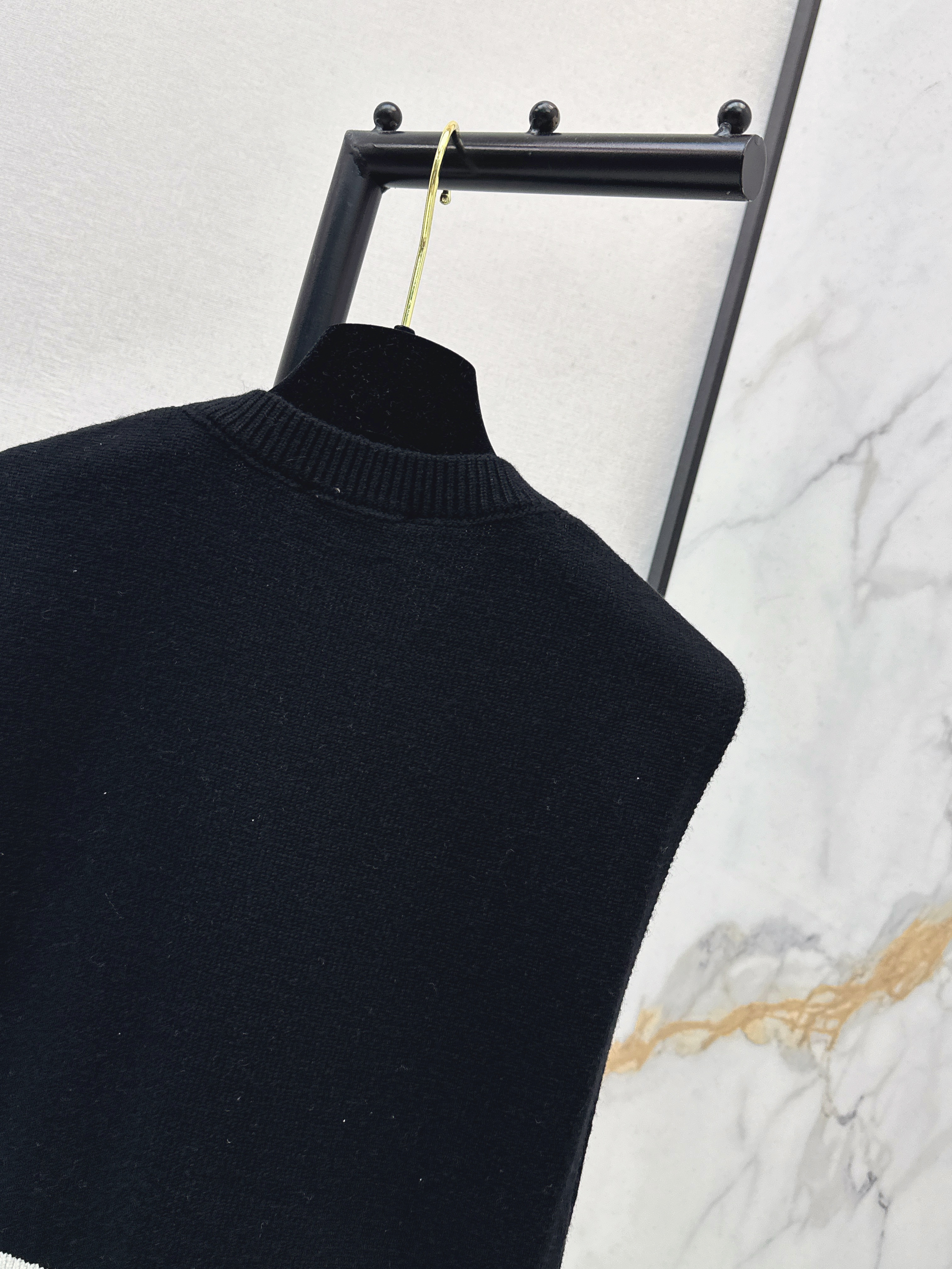 Chan 26ss jacquard knit vest