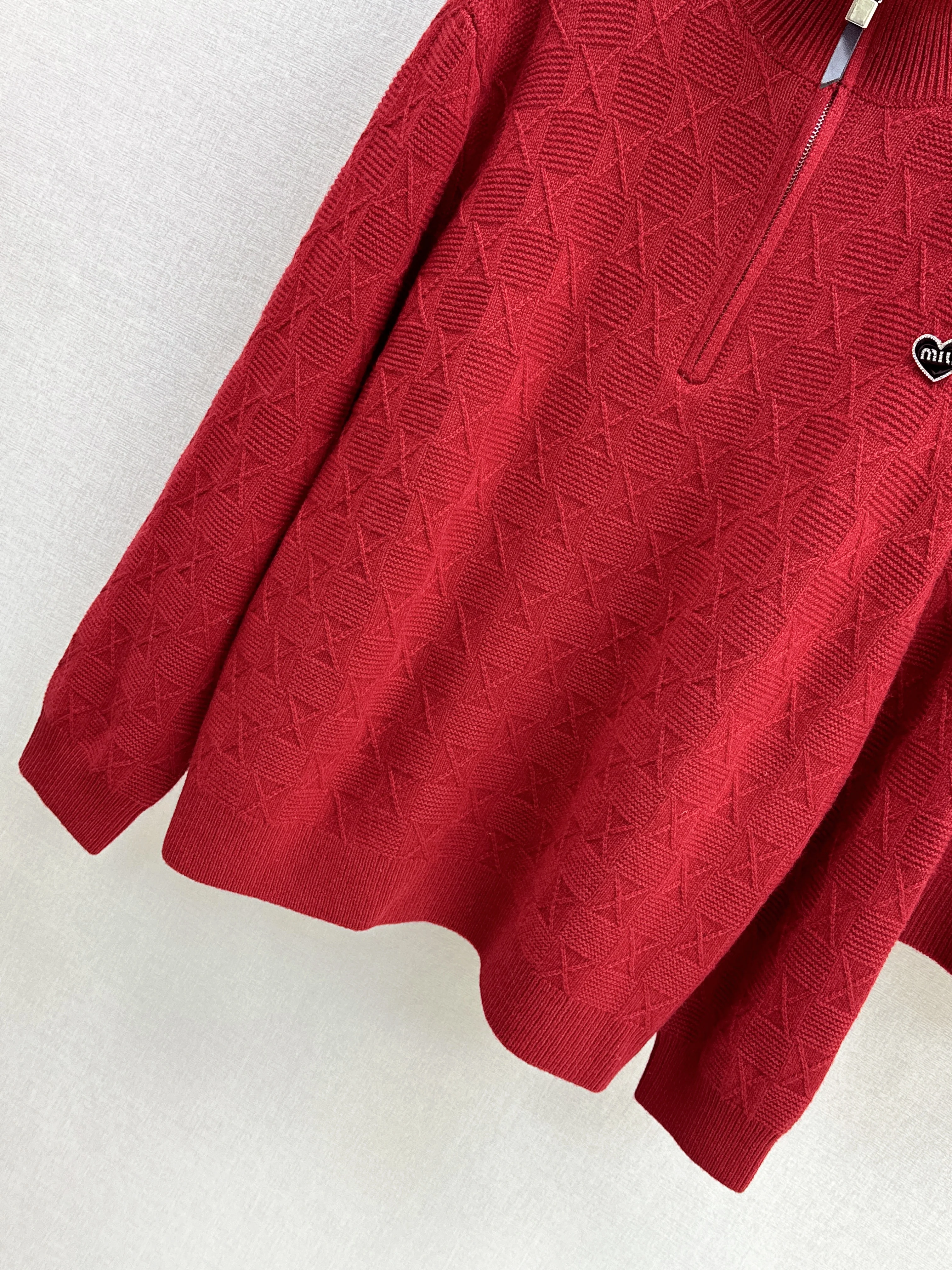 Miu 26ss jacquard knit sweater+skirts set