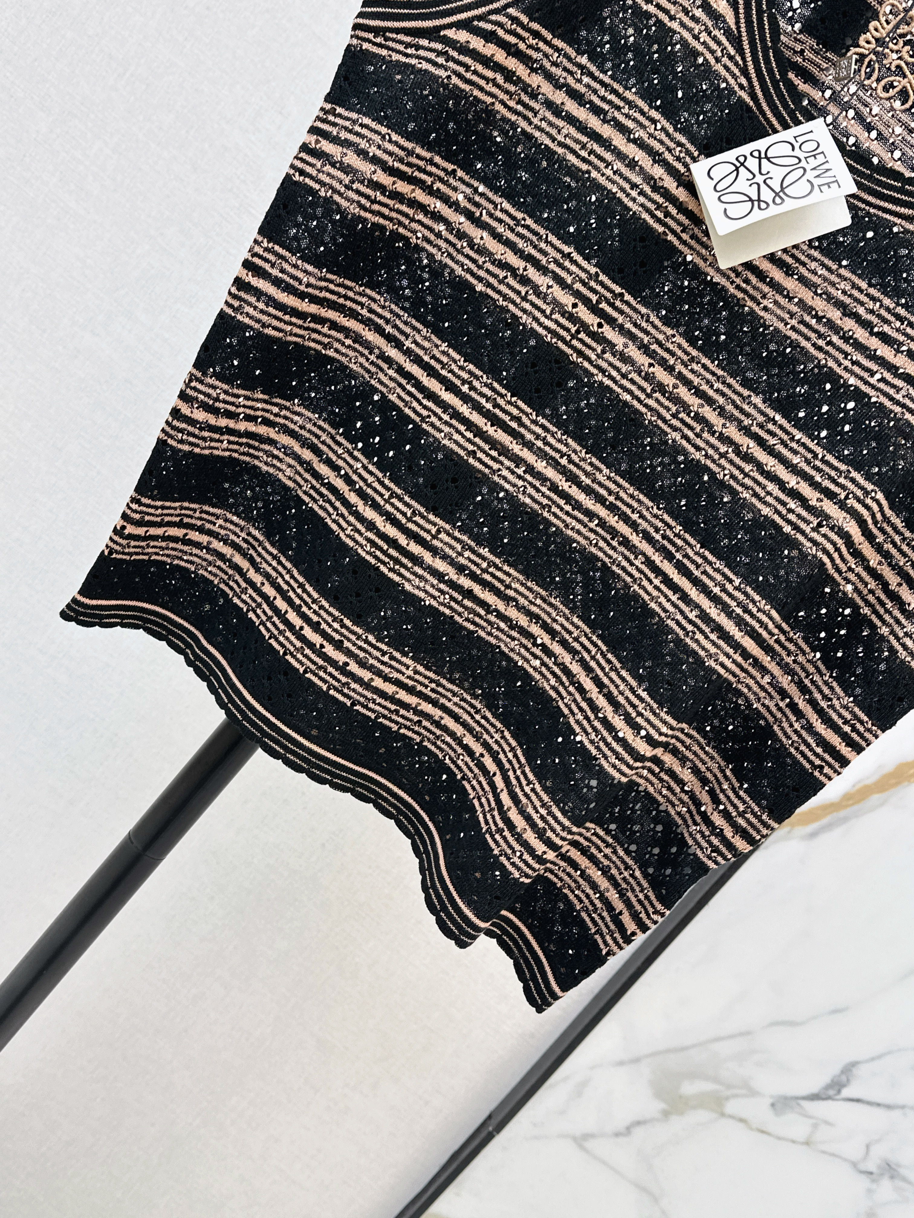 Loe 26ss hollow stripe vest