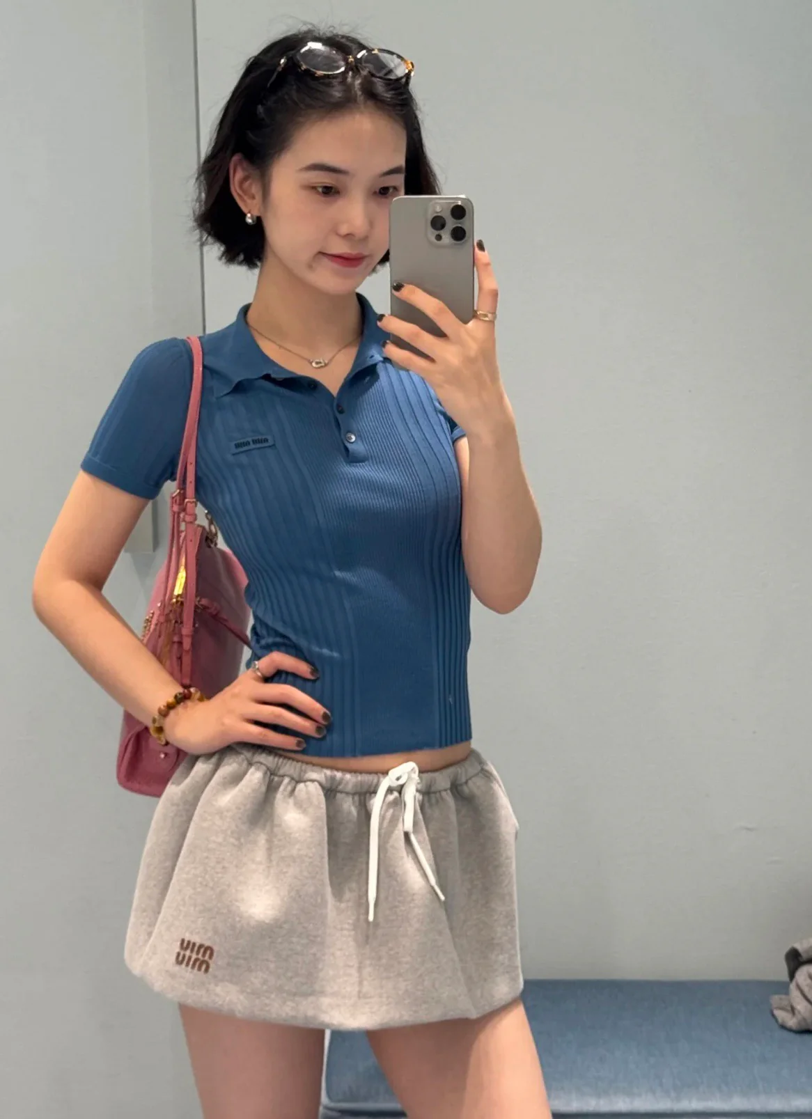 Miu 26ss polo knitwear