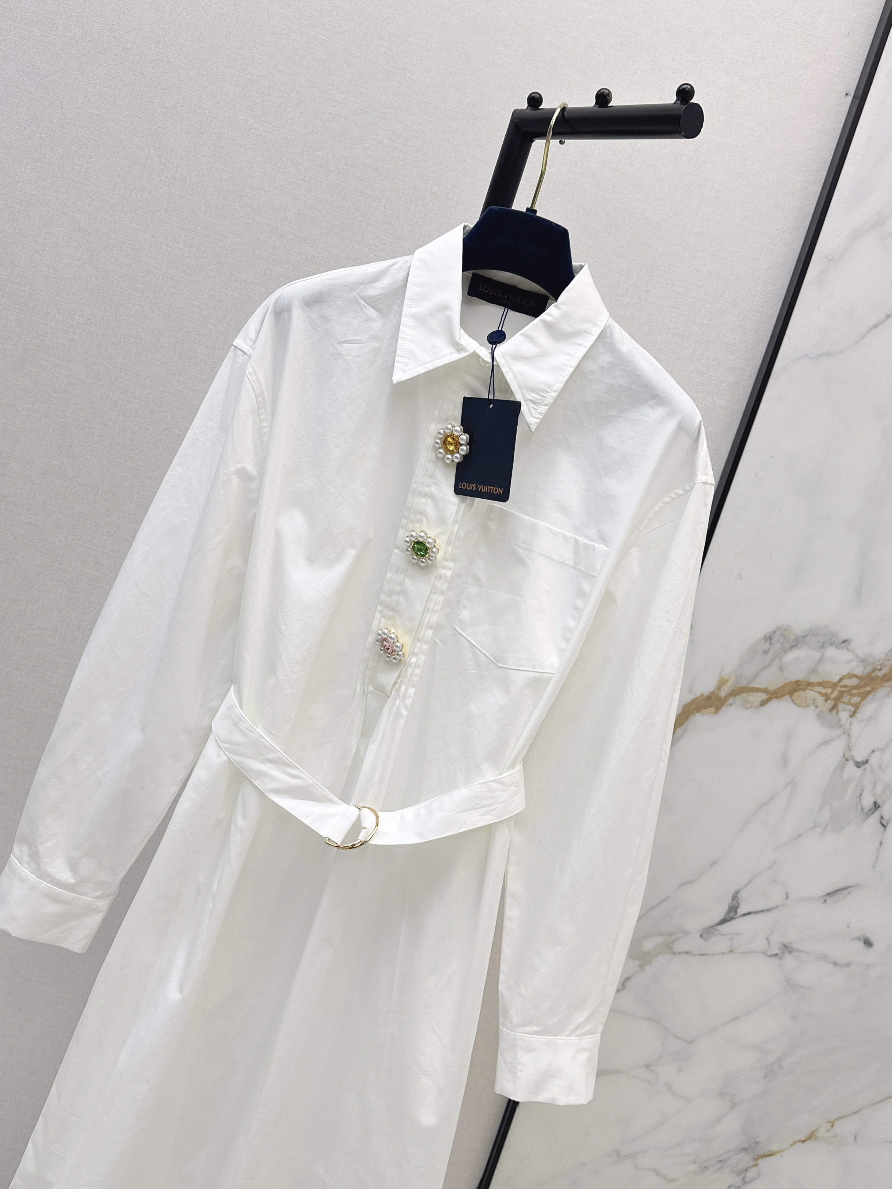 Loui 26ss belted shirt dress