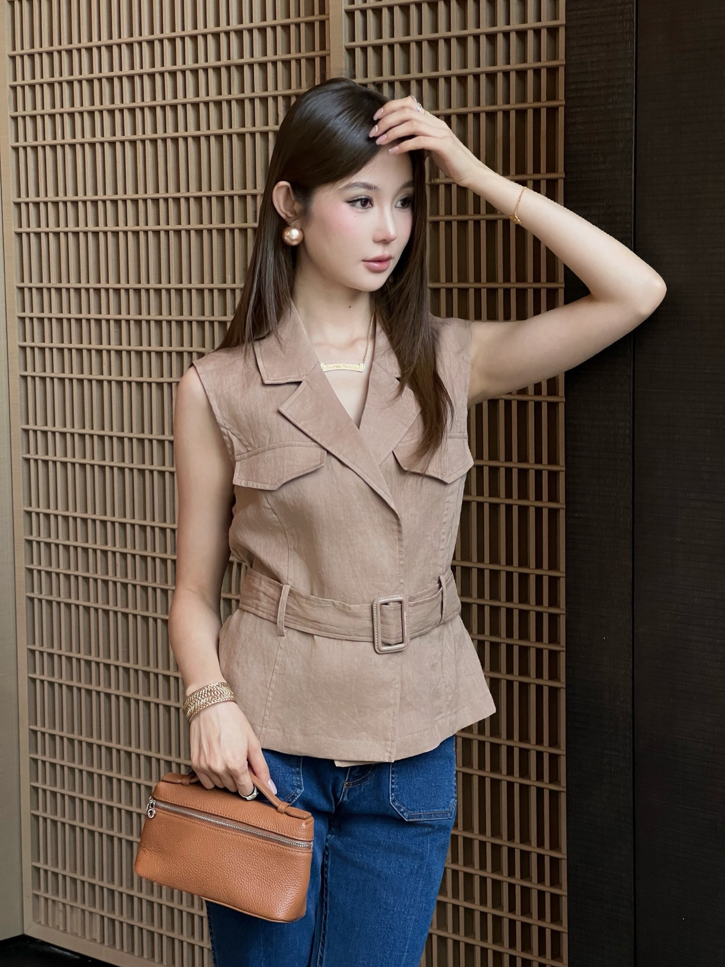 Ralp 26ss linen vest jacket