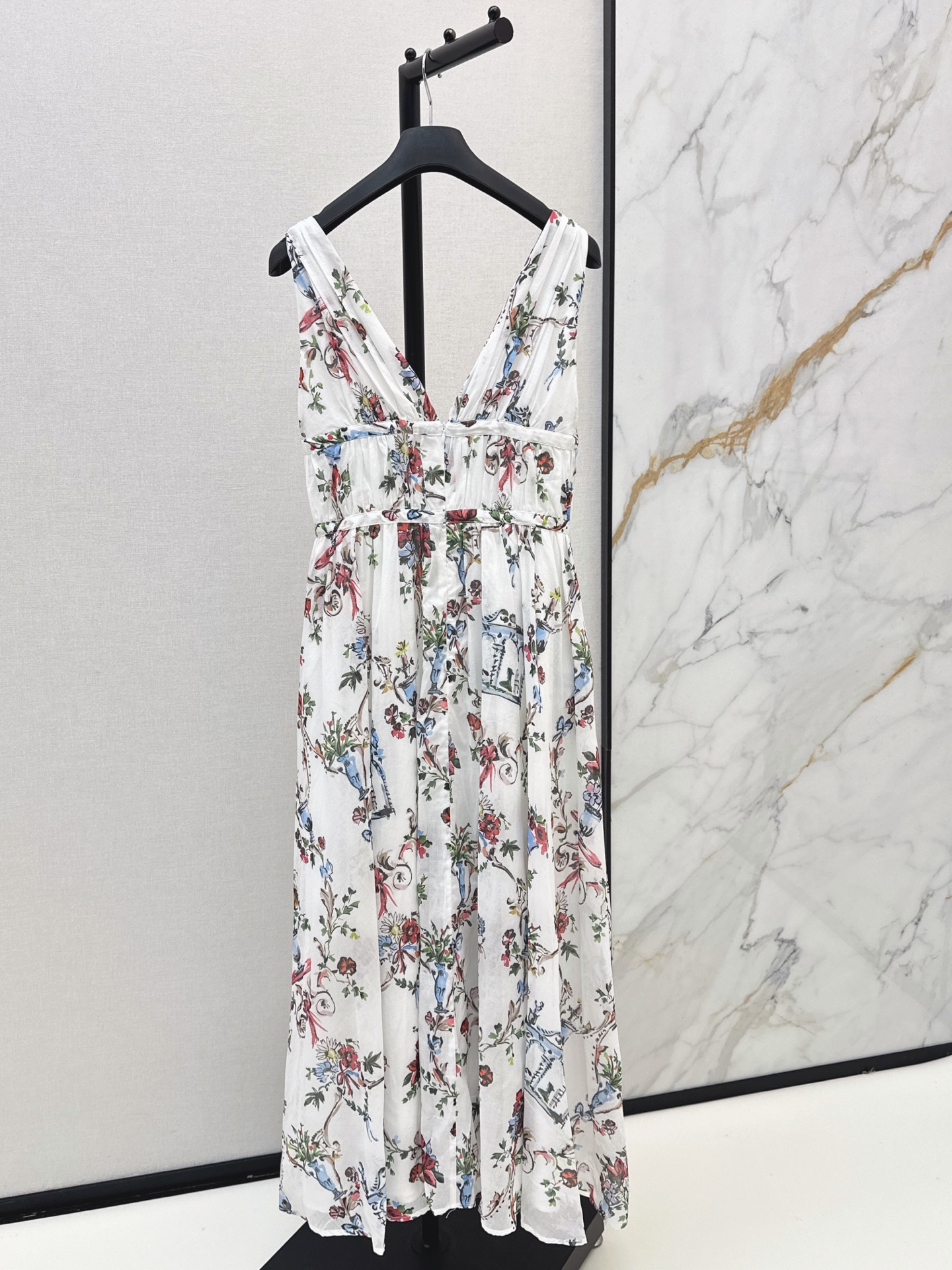 CD 26ss v-neck print dress