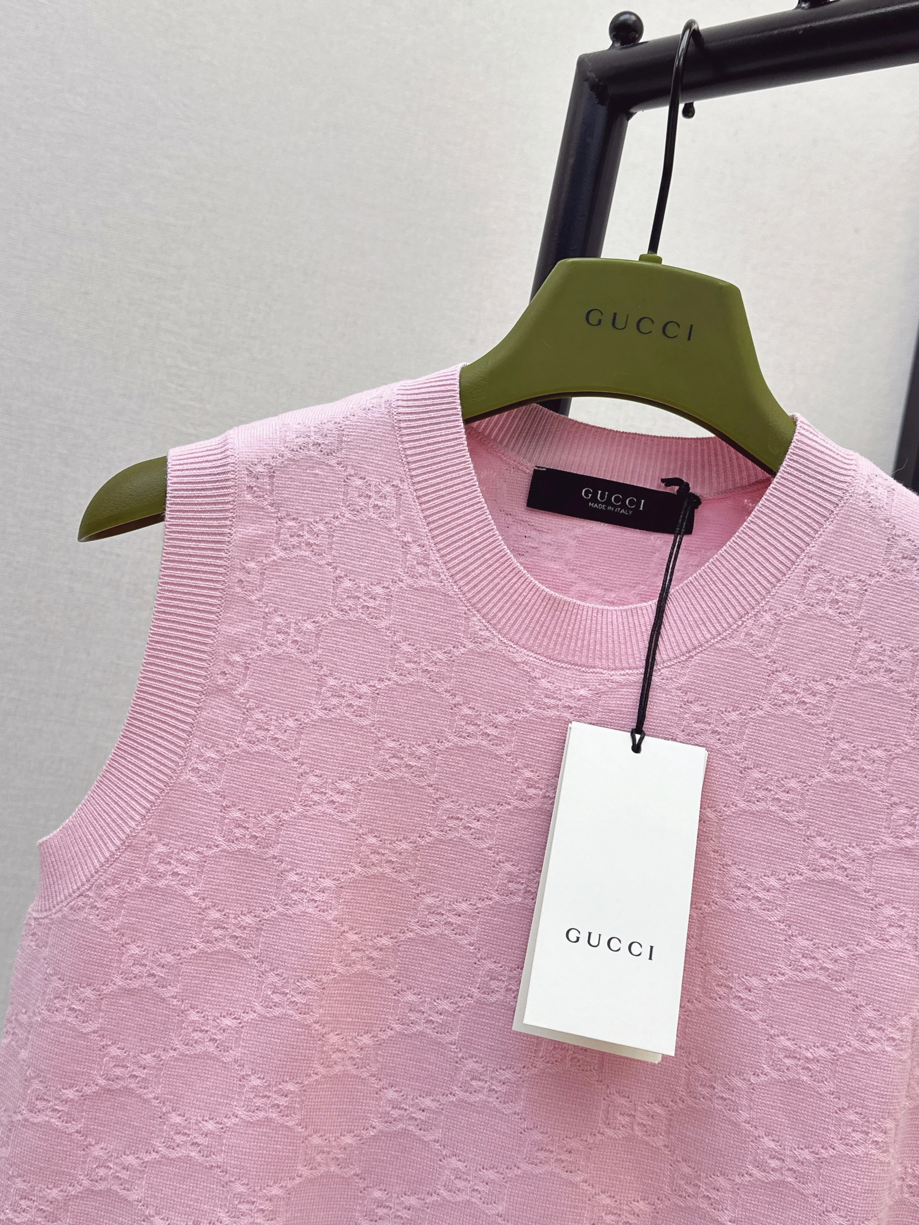 Gucc 26ss jacquard knitted vest