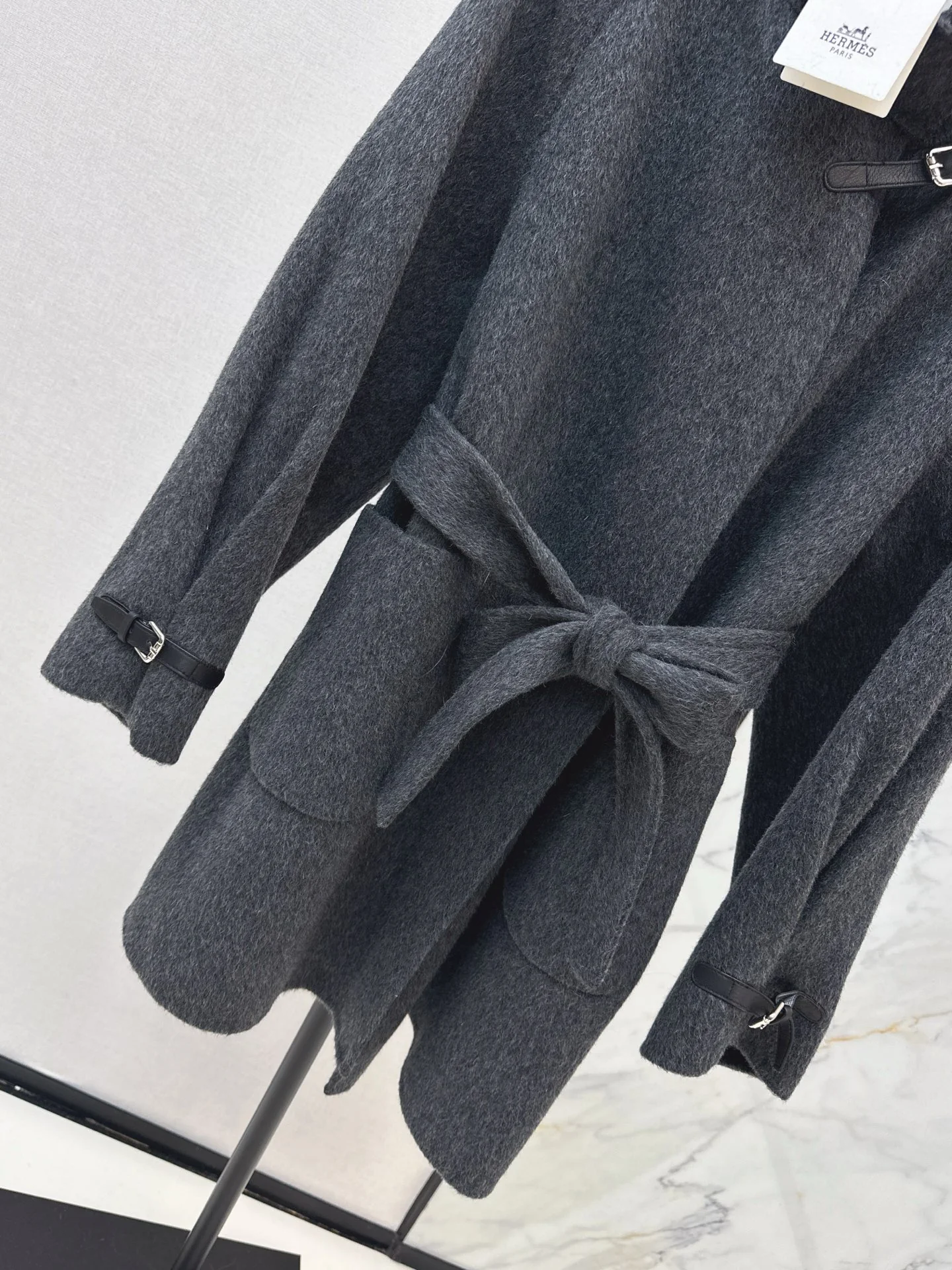 Her 25fw woolen belted overcoats