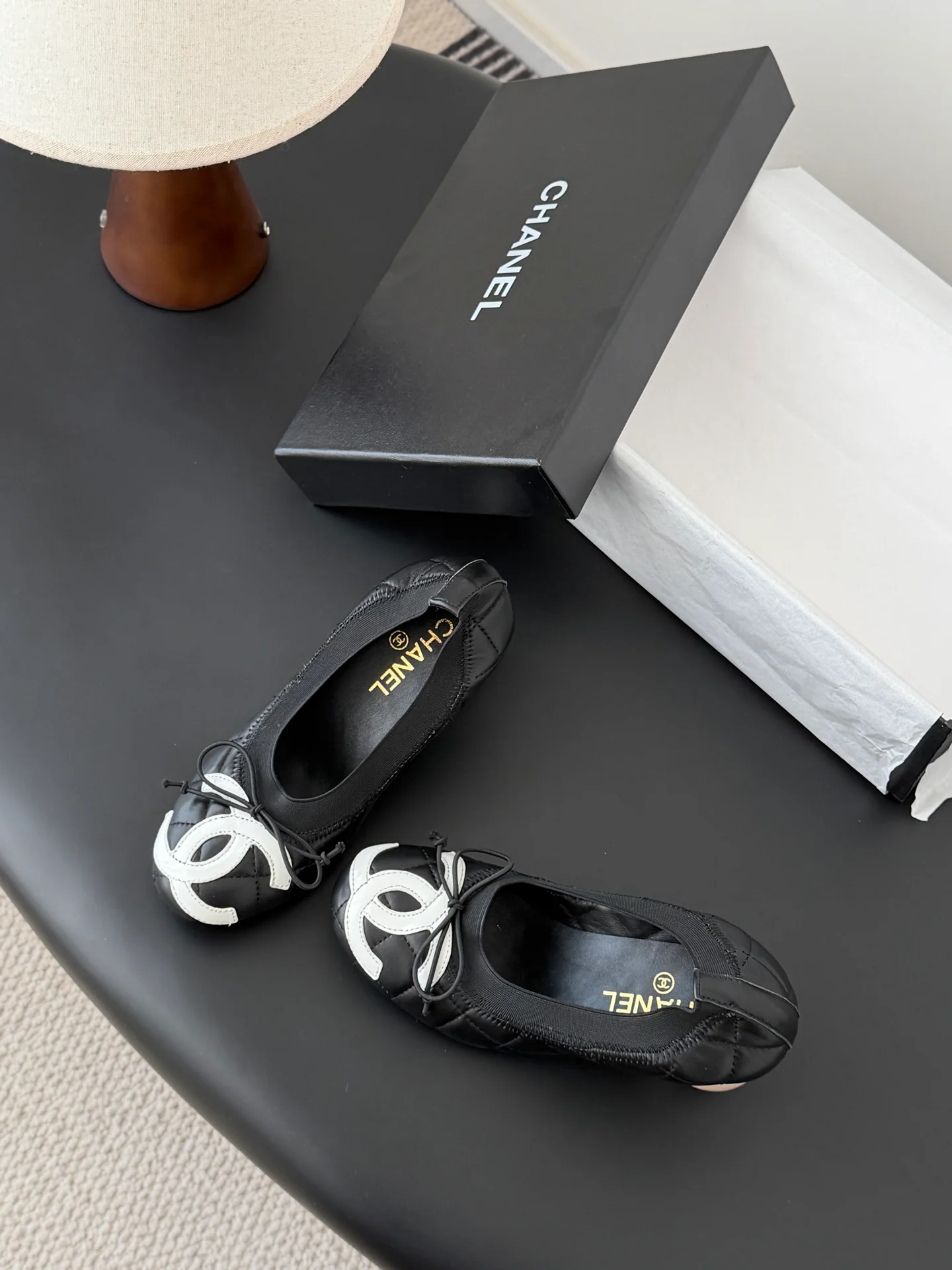 Chan 25k chunky heel ballerina shoes