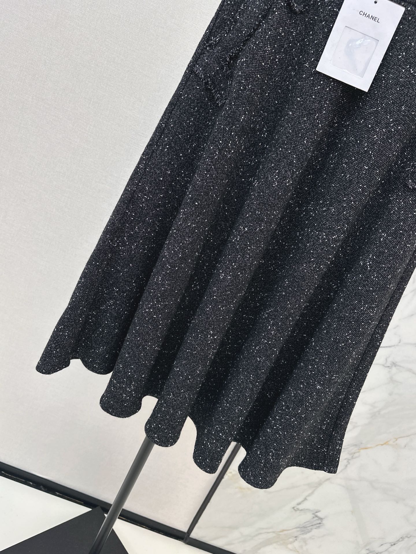 Chan 26ss tweed pleated skirts