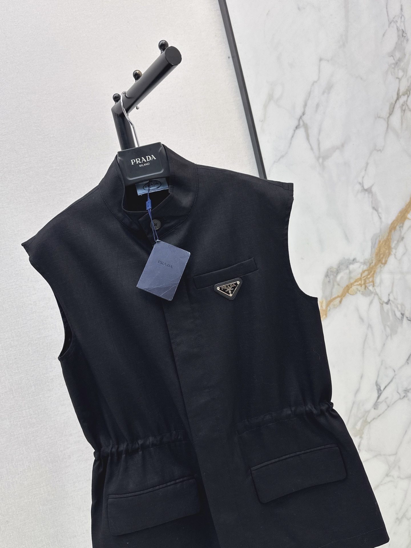 Pra 26ss drawstring vest jacket