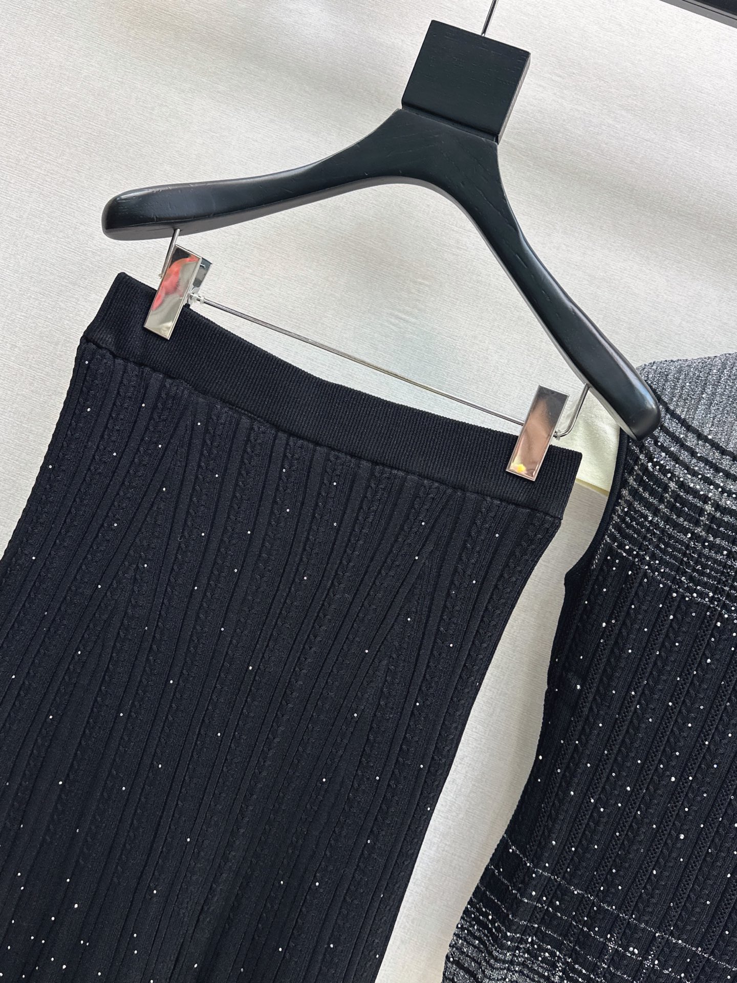 Chan 26ss sleeveless knit vest skirt set