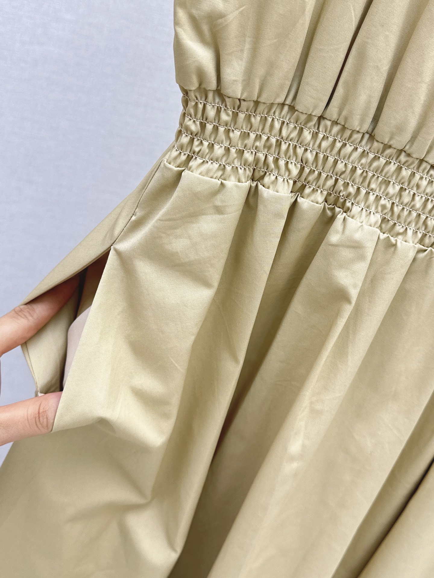 Miu 26ss lace trim slip dress