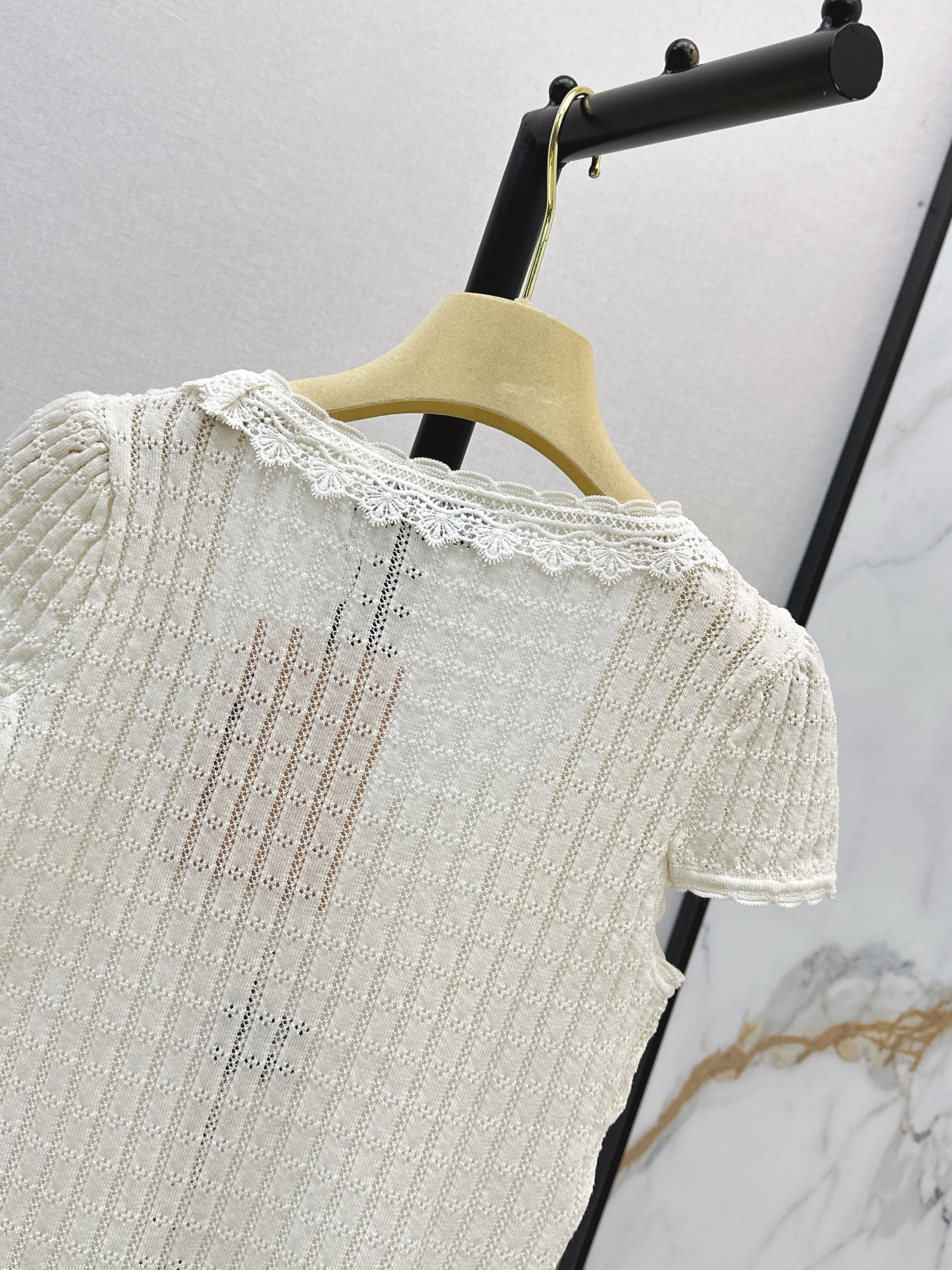 Miu 26SS Lace Knit Top