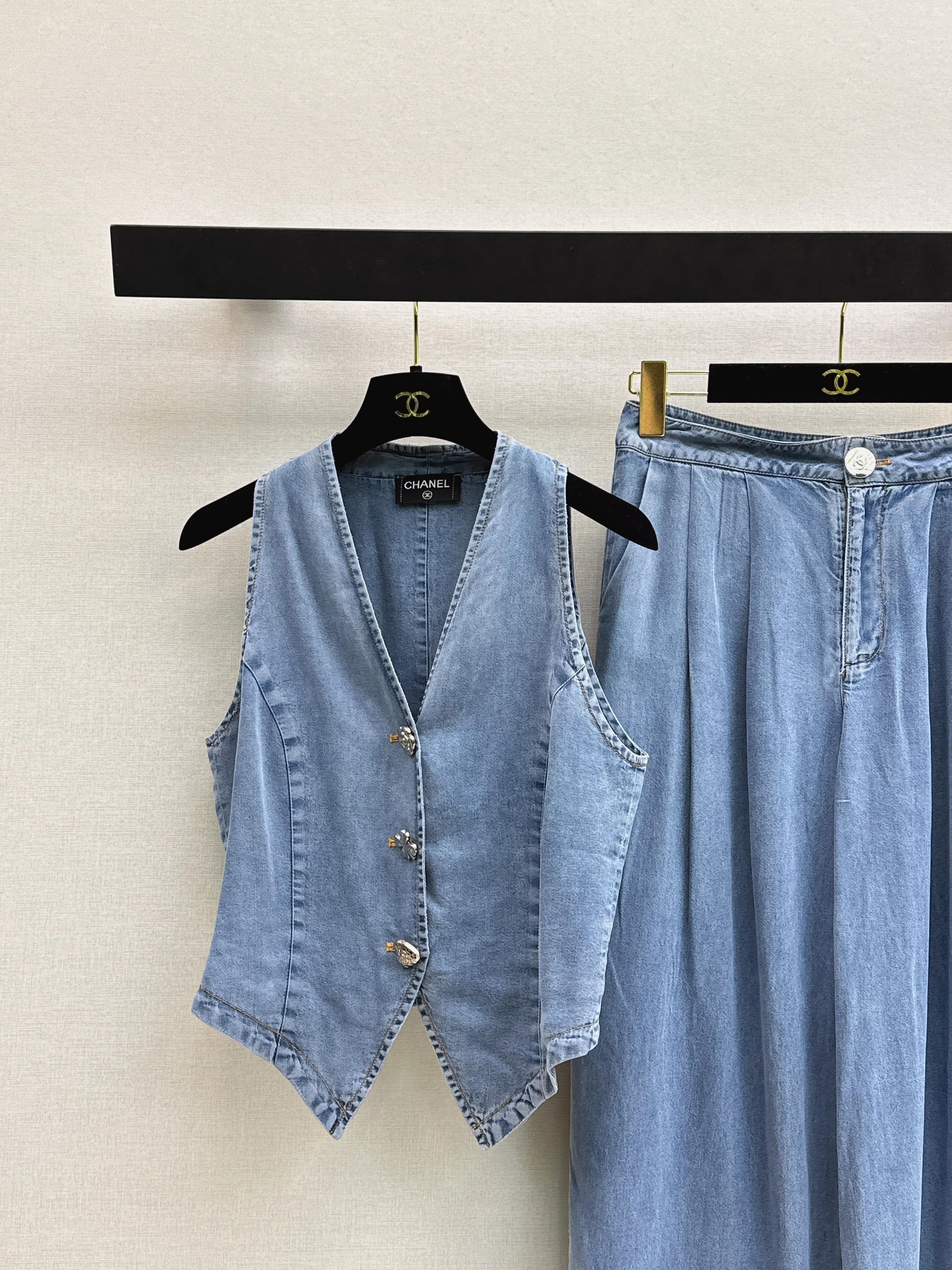 Chan 26ss denim outfit sets