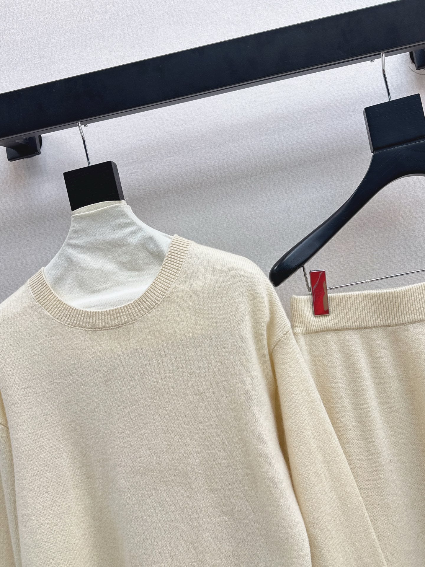 Miu 25fw knit bow sweater+pants outfit sets