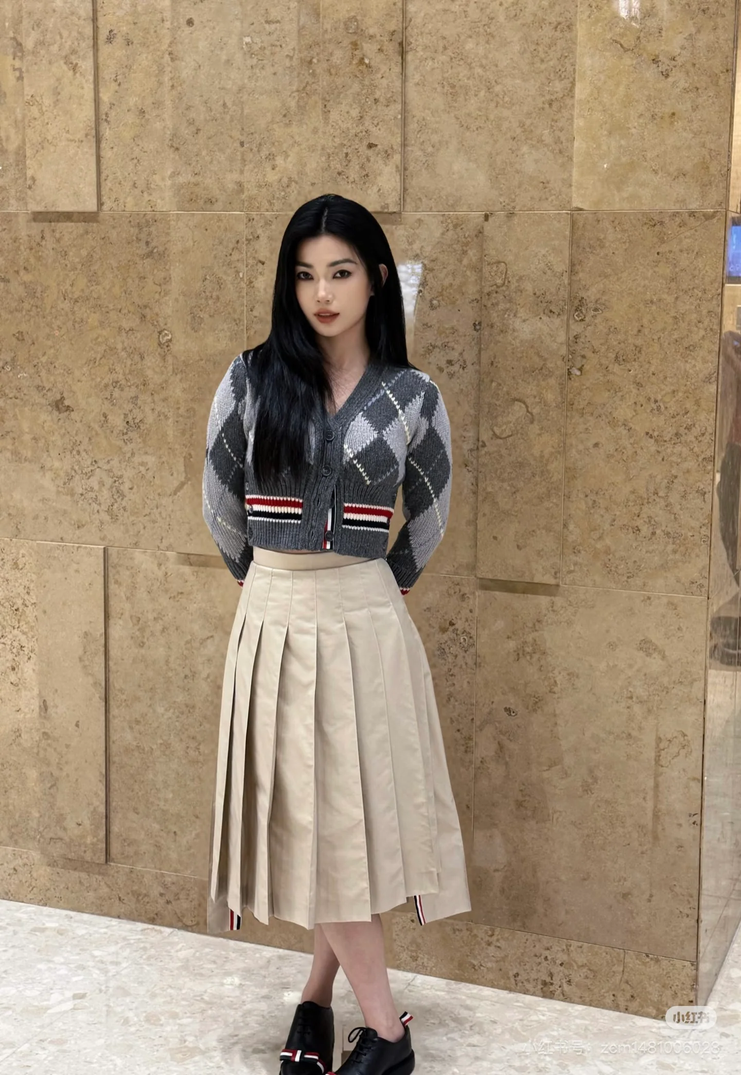 Thom 25fw jacquard cardigan