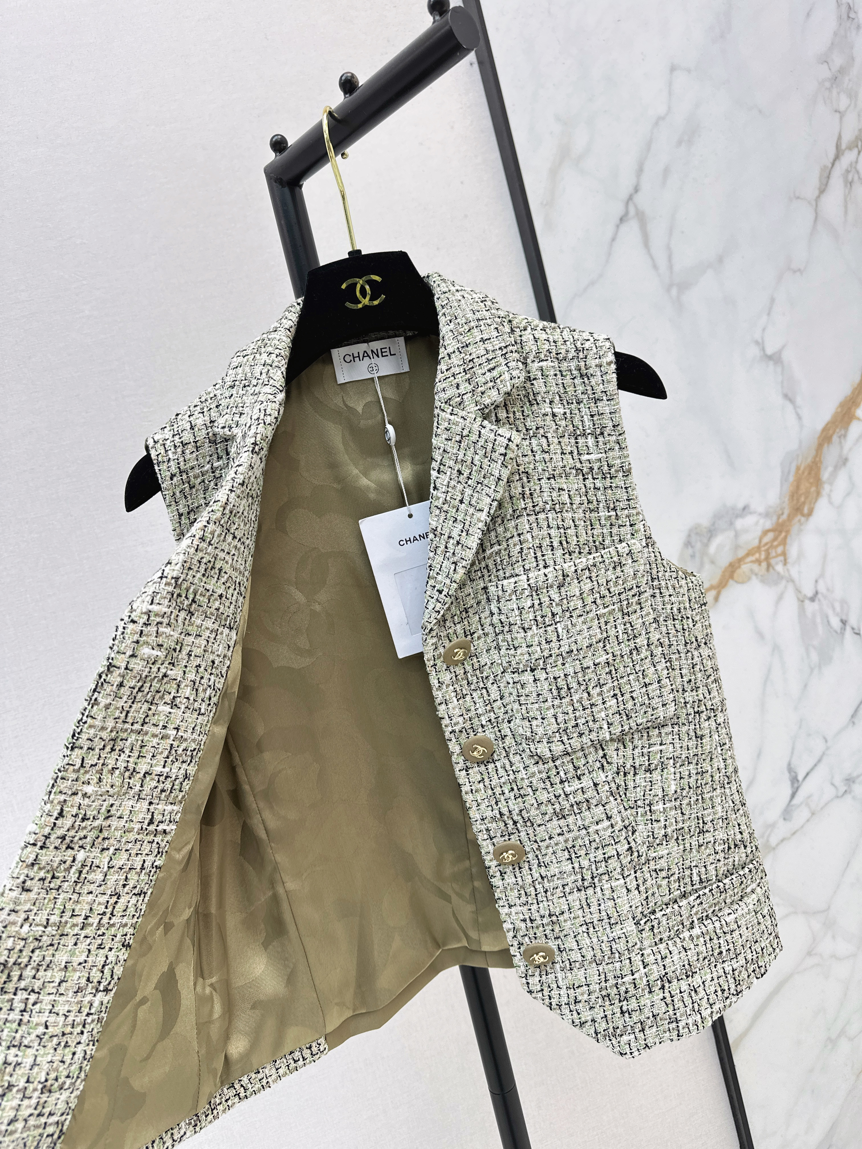 Chan 26ss woven waistcoat