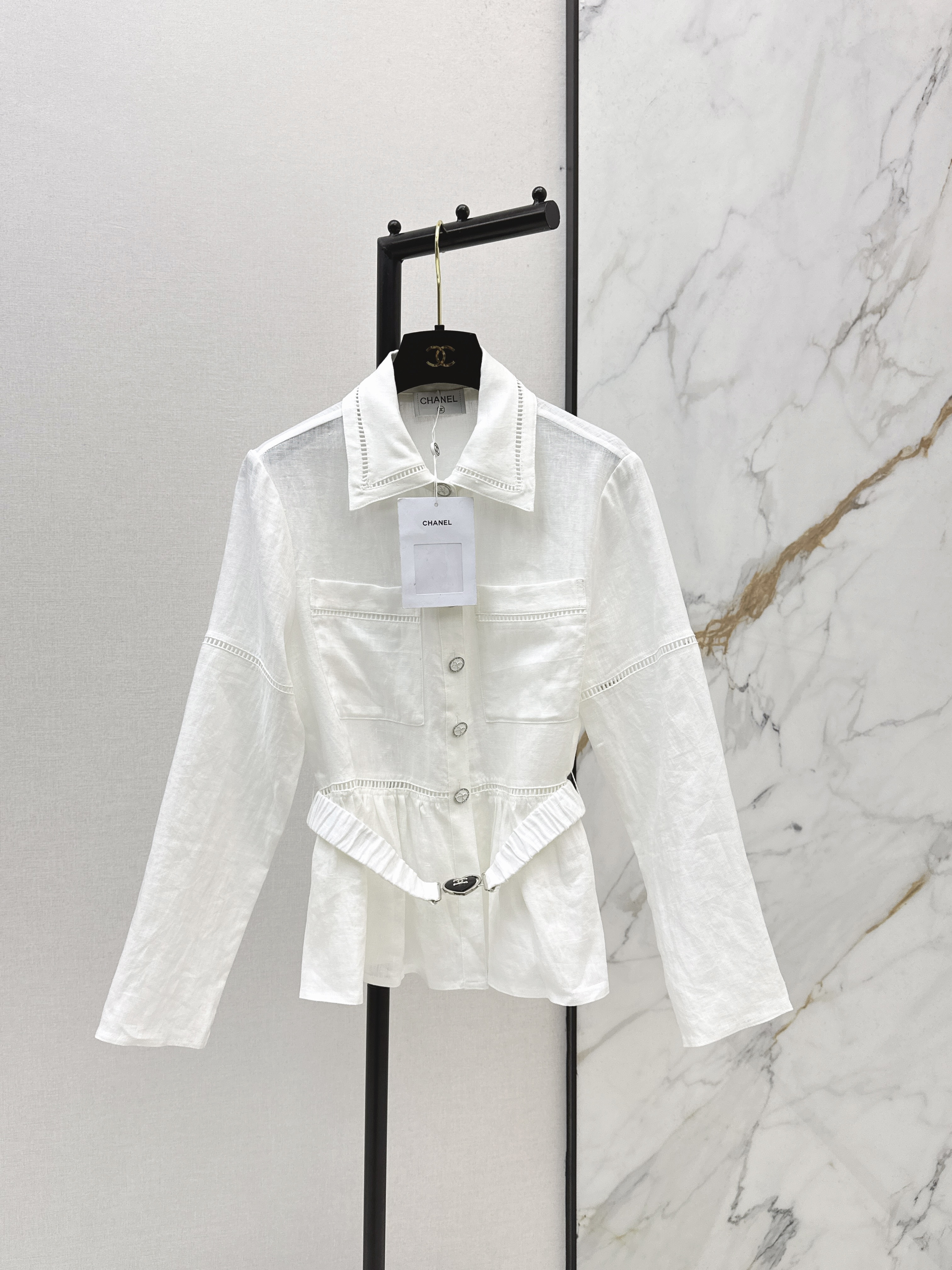 Chan 26ss belted shirt