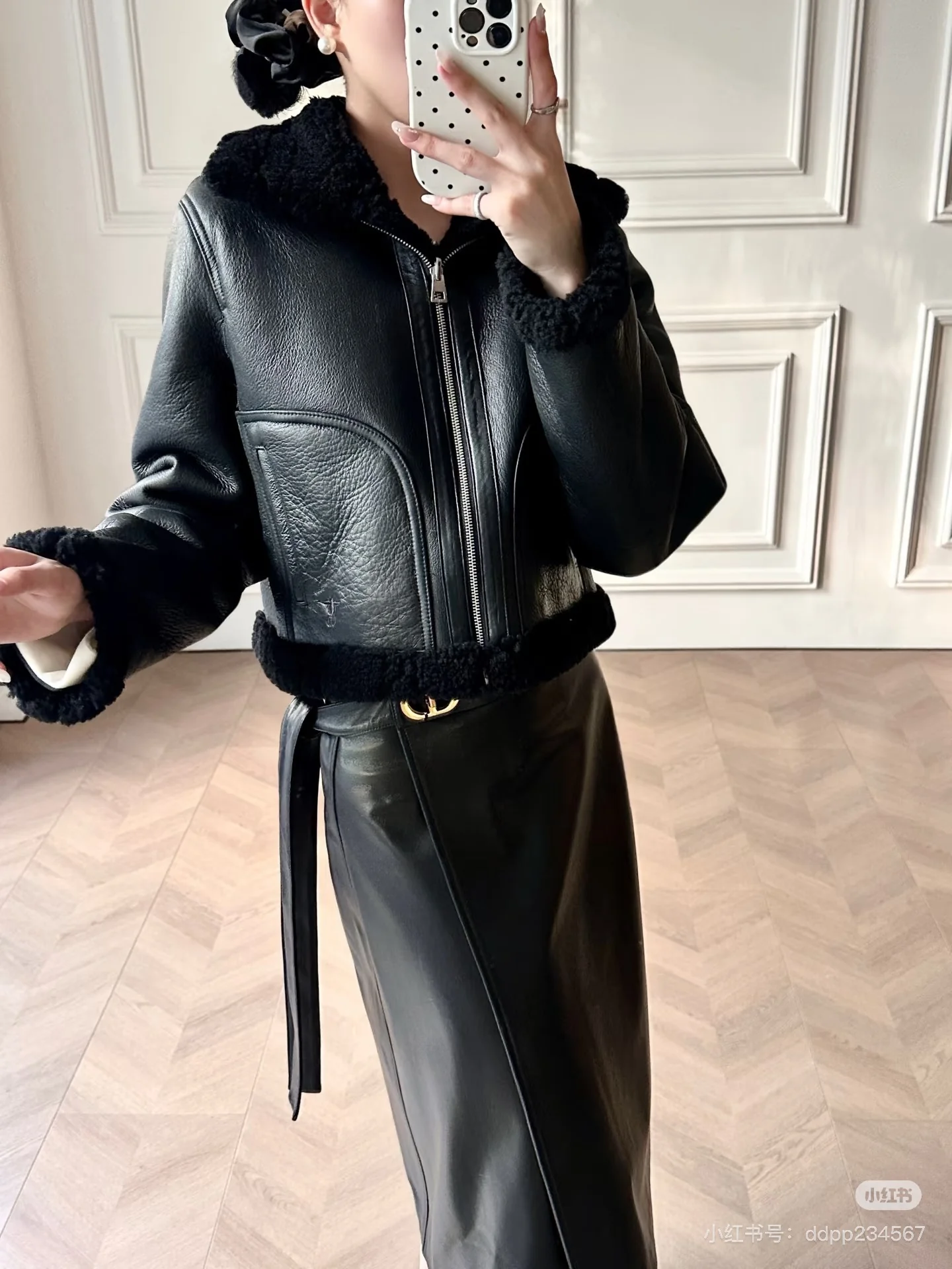 CD 26ss reversible fur jacket
