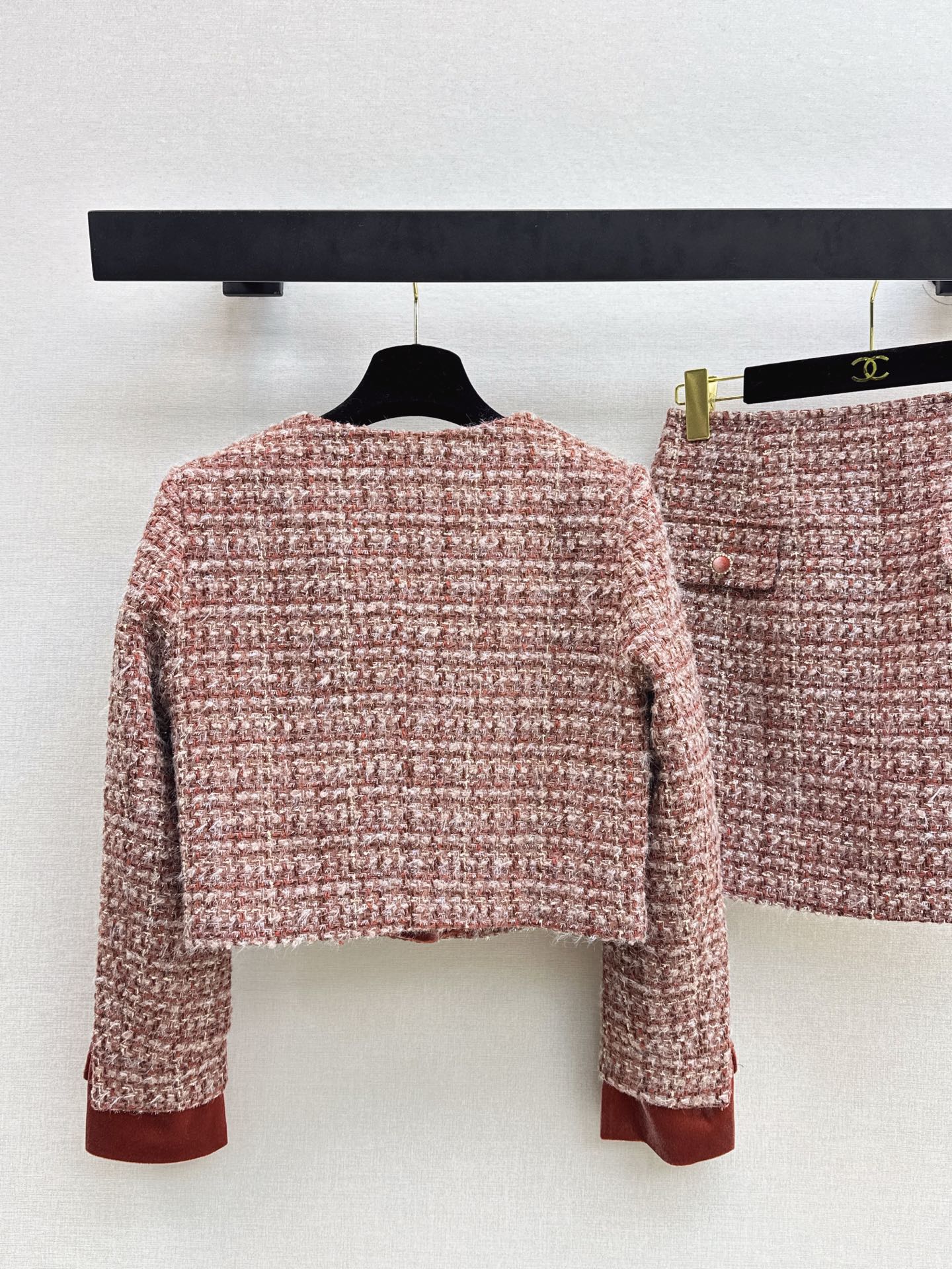 Chan 26ss woven jacket A-line skirts outfit sets