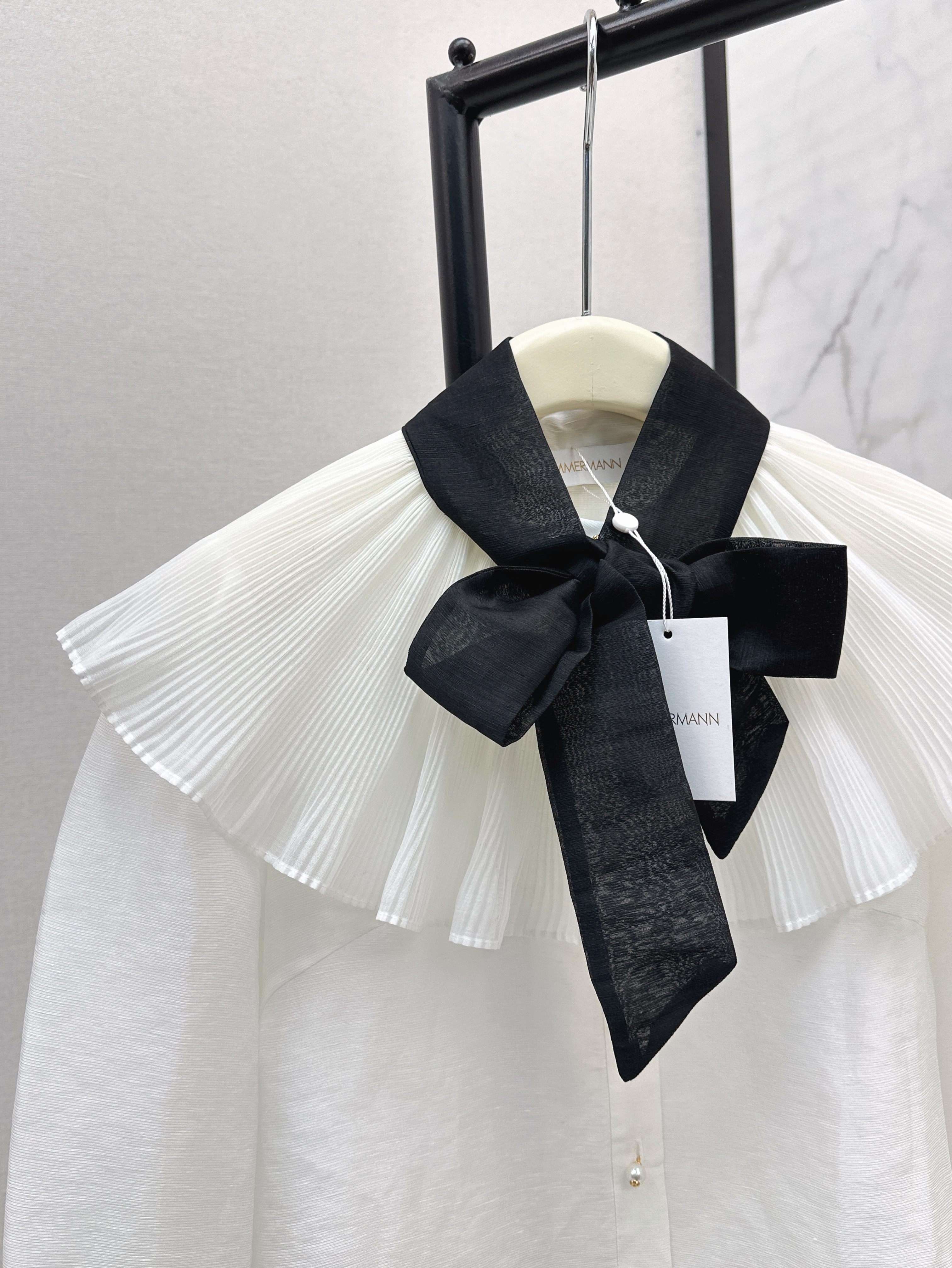 Zimm 26ss ribbon shirt