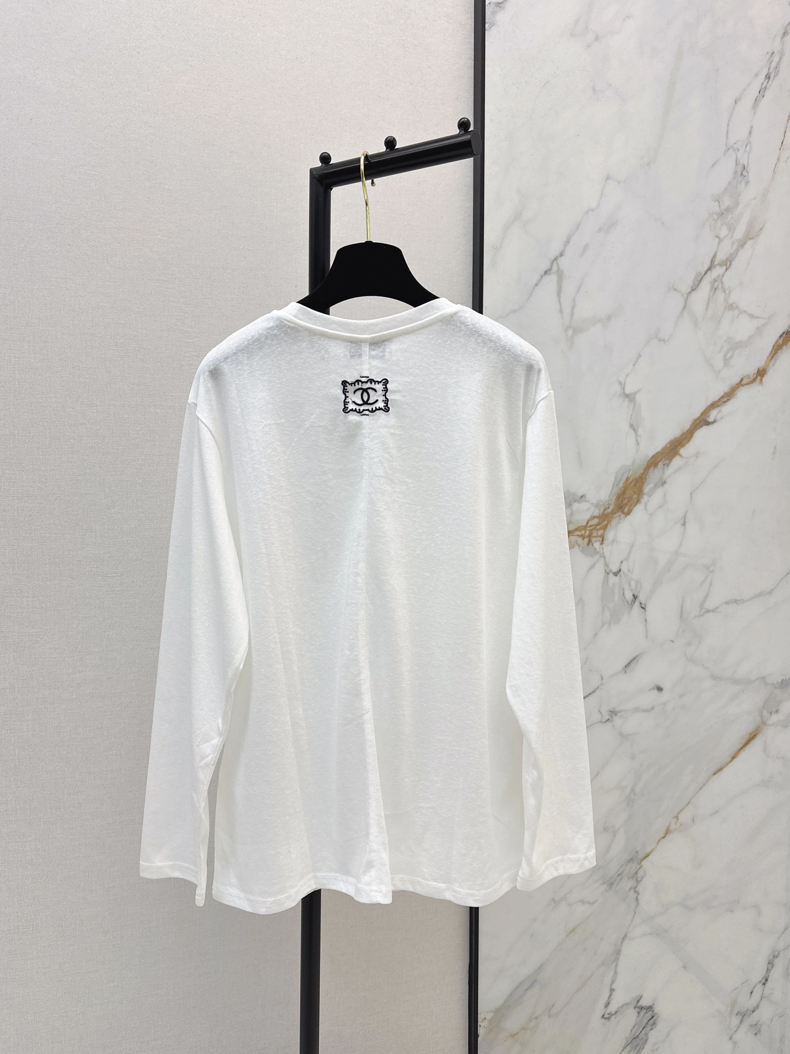 Chan 26ss embroidery logo tee