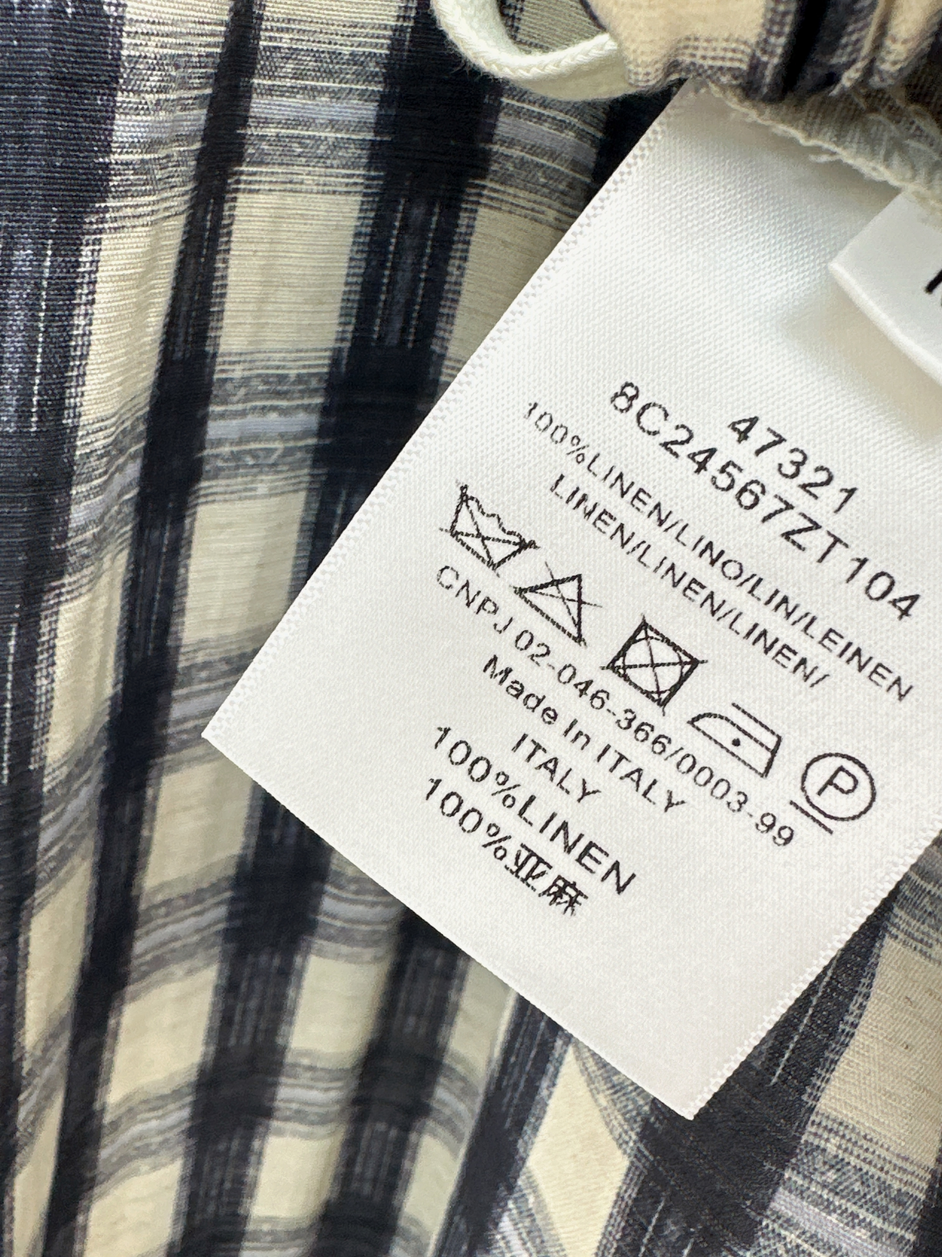 Chan 26ss check wide-leg pants