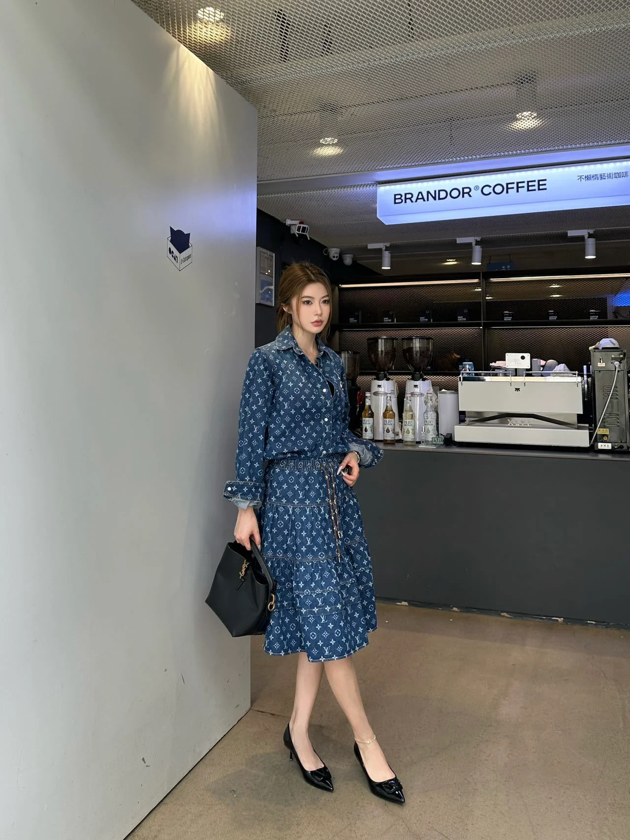 Louis 26ss denim jacquard shirts jacket