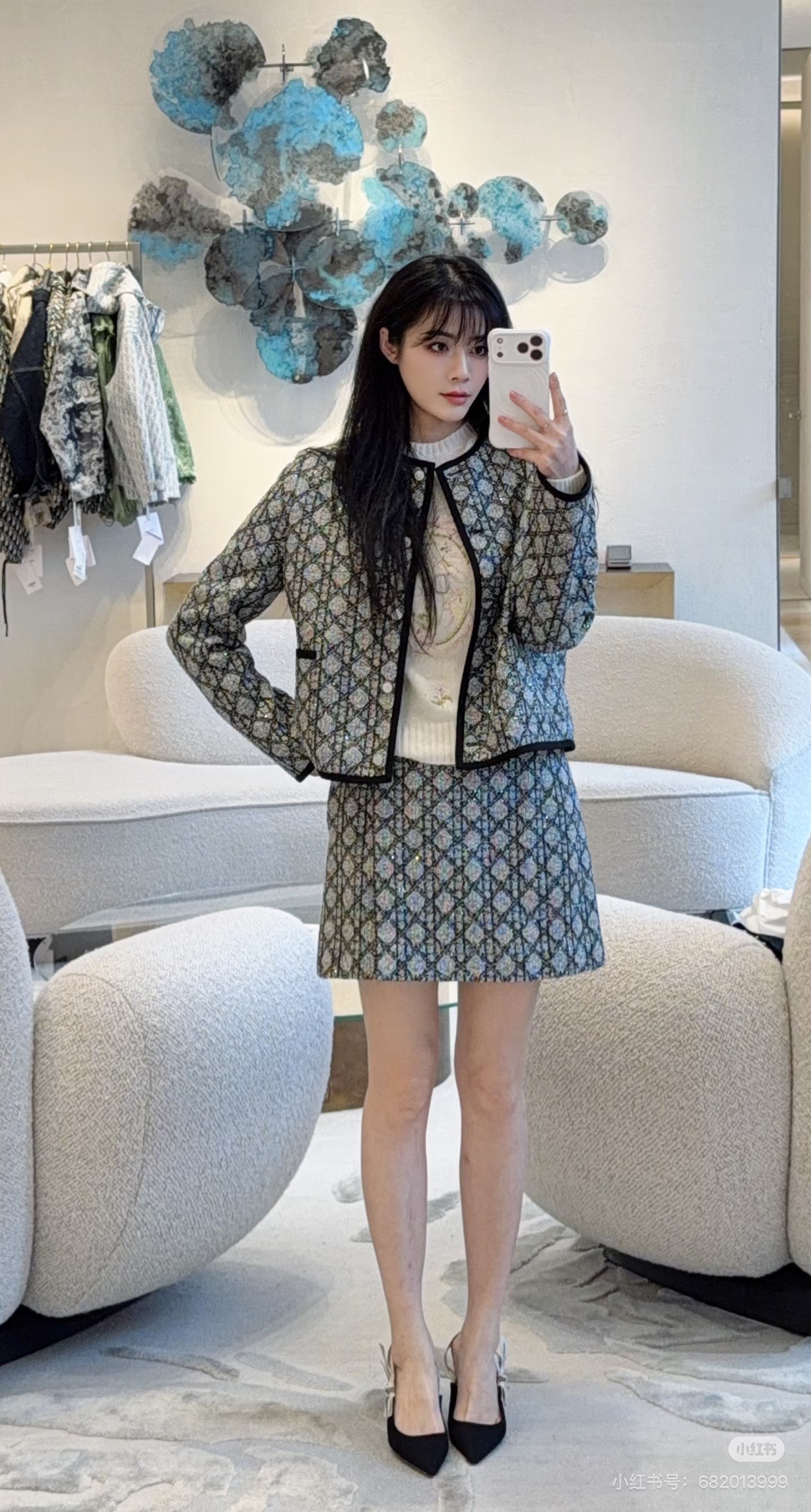 CD 26ss rhinestone tweed jacket