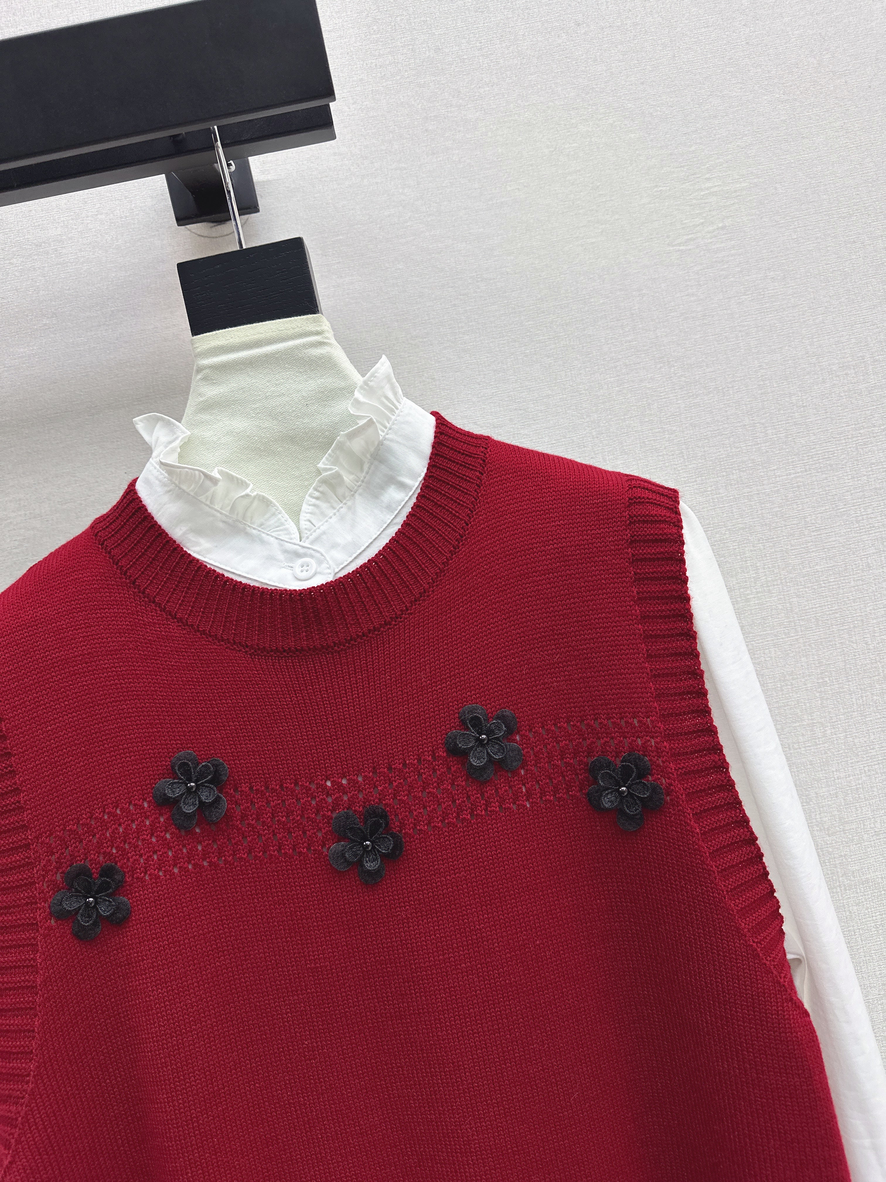 Chan 26ss elegant shirts knit vest