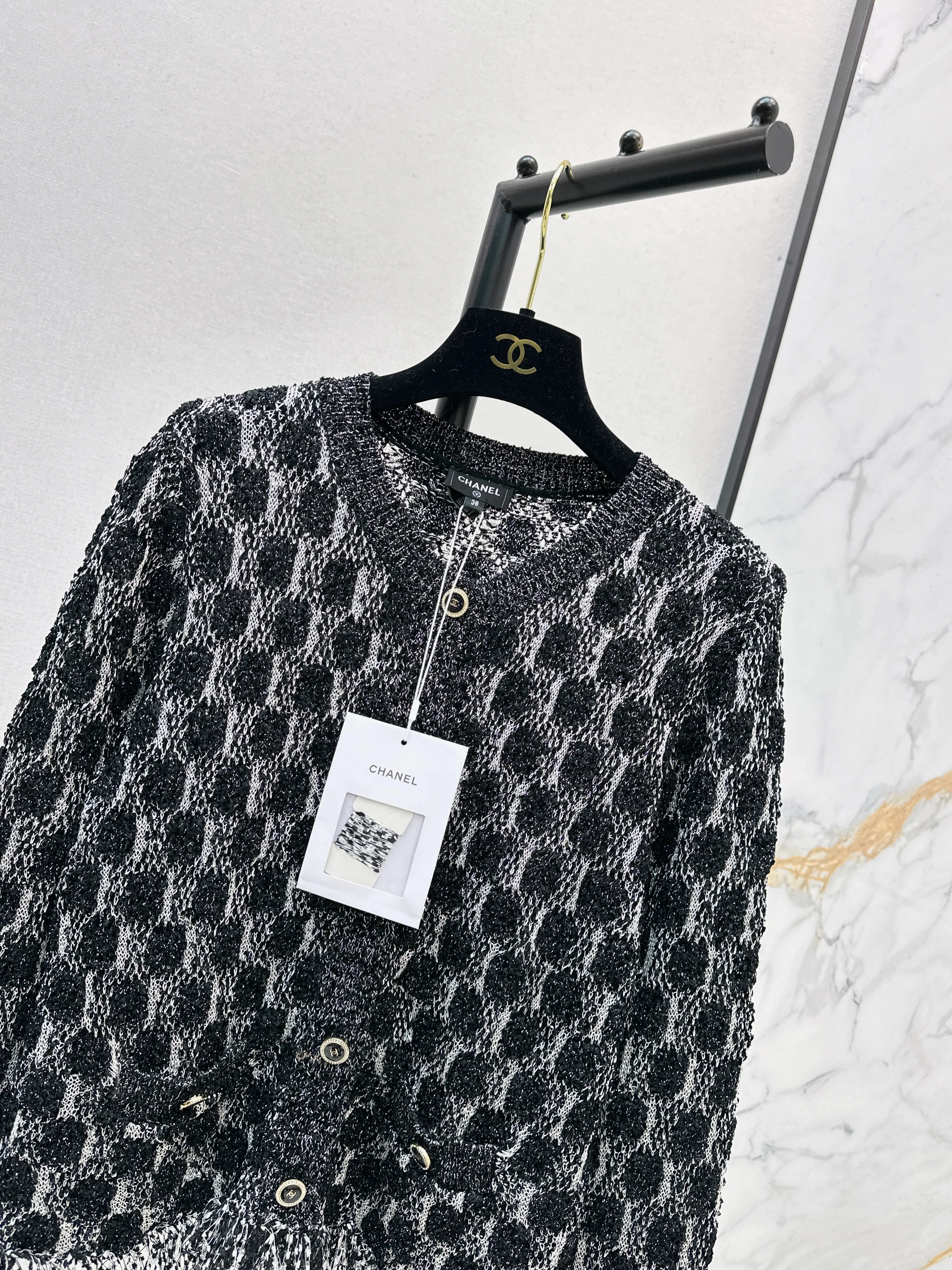 Chan 26ss tassel cardigan