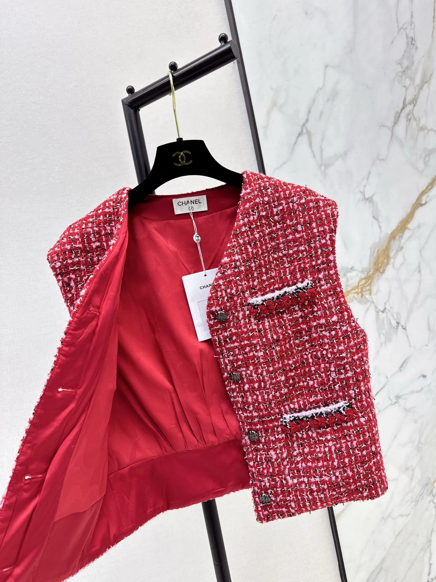 Chan 25fw tweed vest