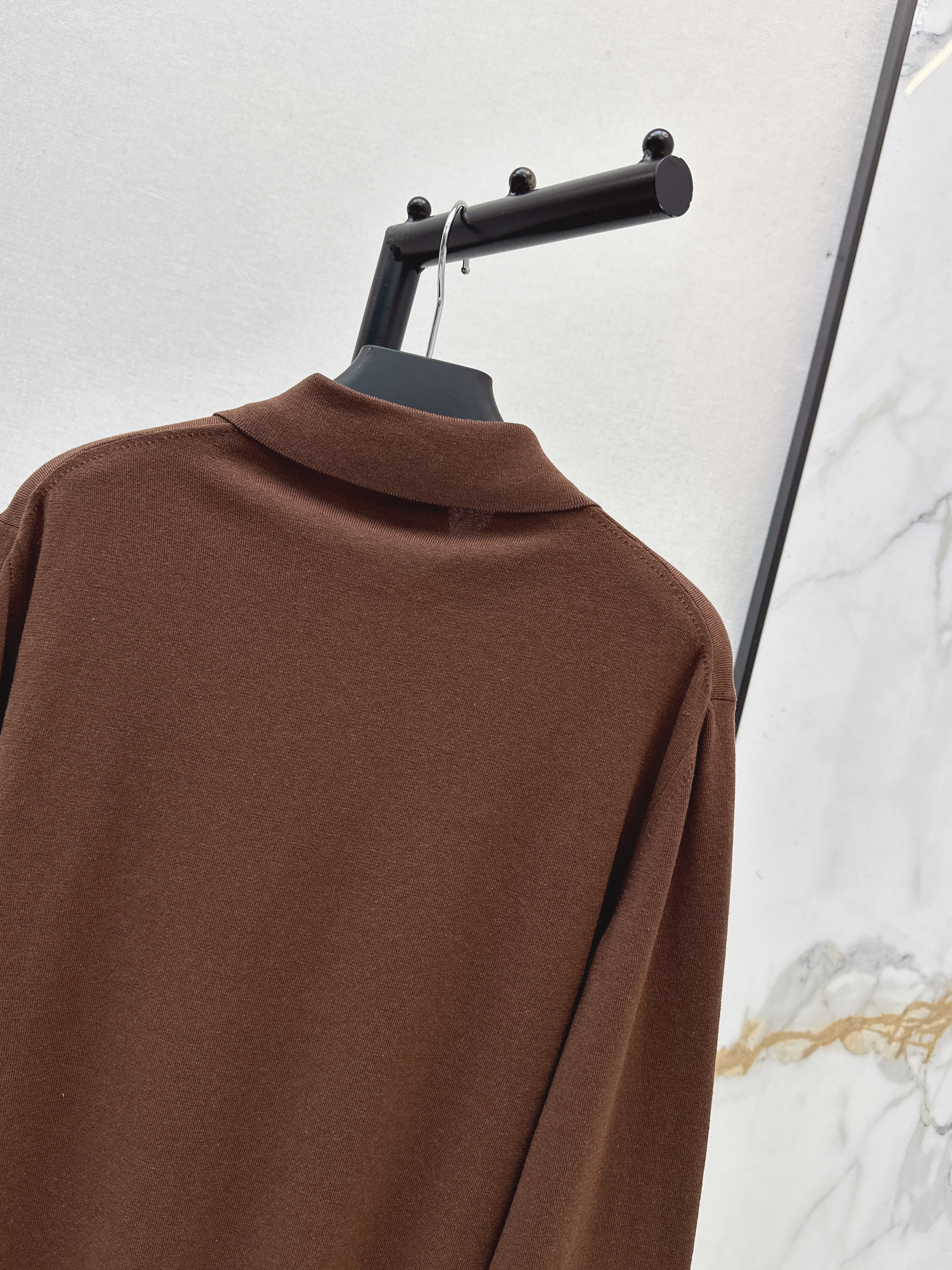 Pra 26ss knit polo sweater
