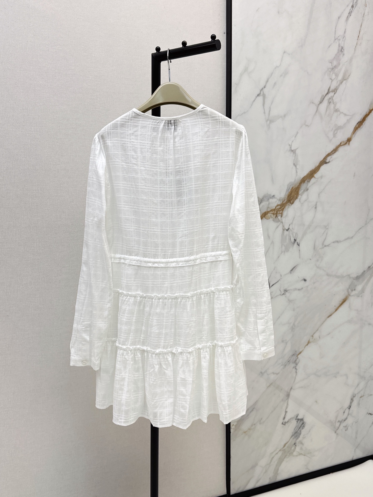 Bur 26ss check drawstring dress
