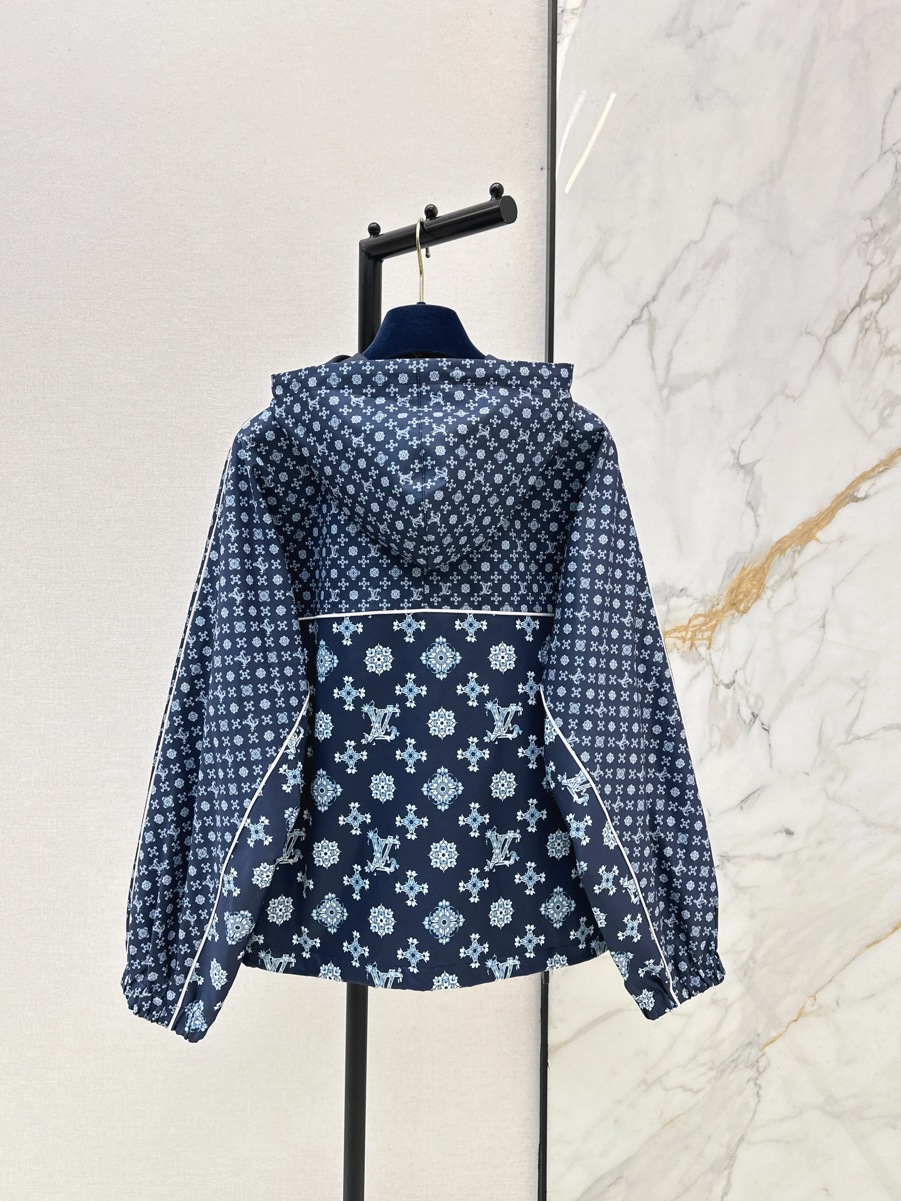 Louis 26ss hooded zipper trench coats