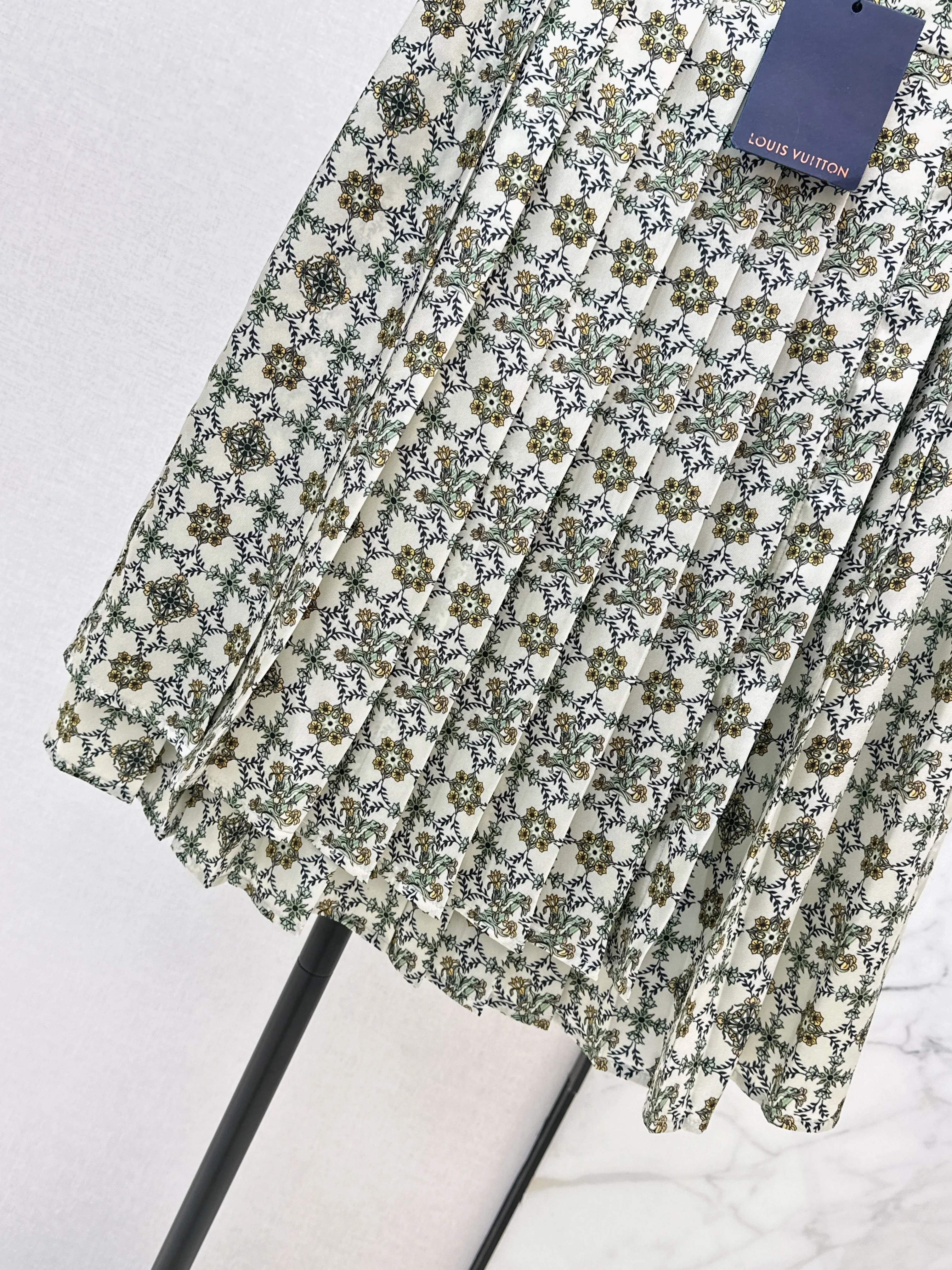 Louis 26ss print pleated skirts